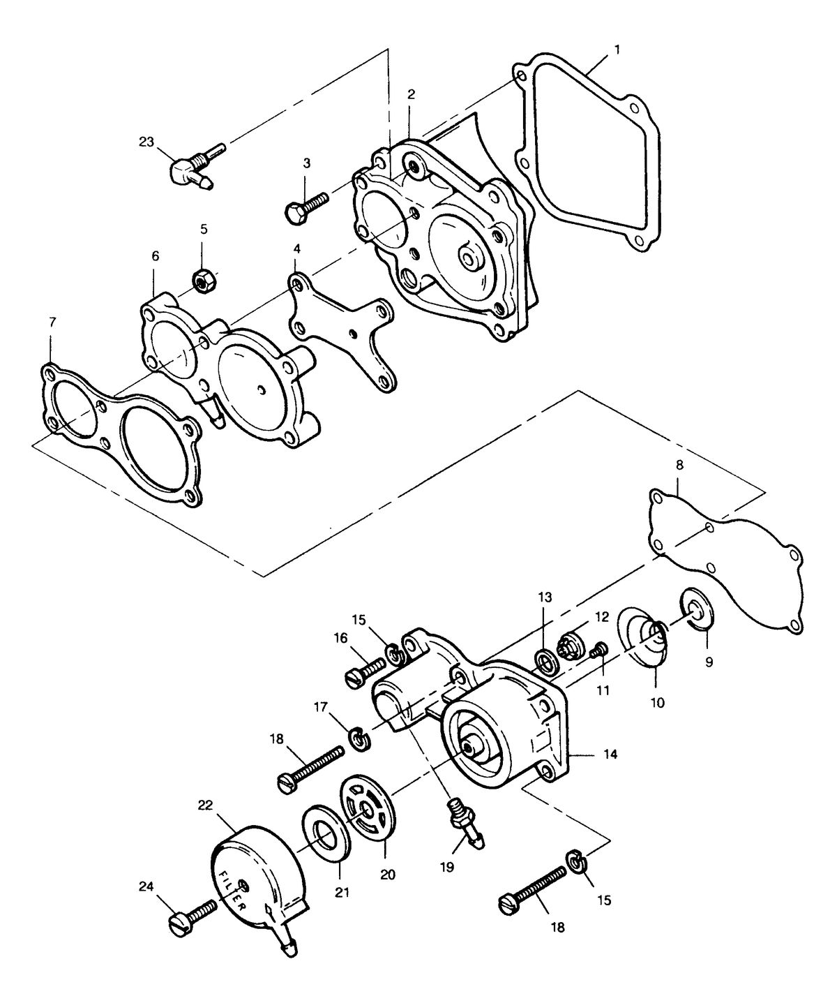 FORCE FORCE 120 H.P. "L" - DRIVE "B" MODELS FUEL PUMP