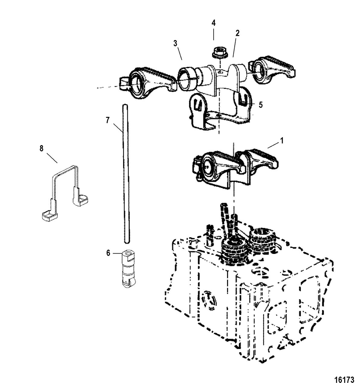 MERCRUISER CUMMINS/MERCRUISER DIESEL 4.2L 200/230 Rocker Arm And Lifters