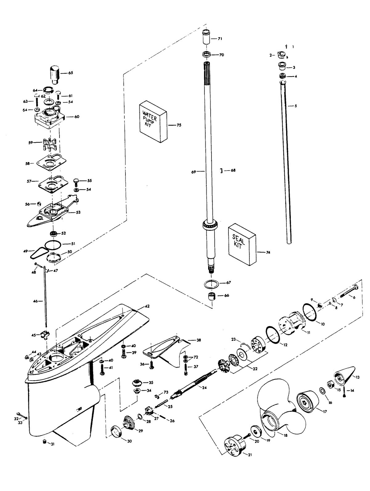 CHRYSLER 85 H.P. GEAR HOUSING