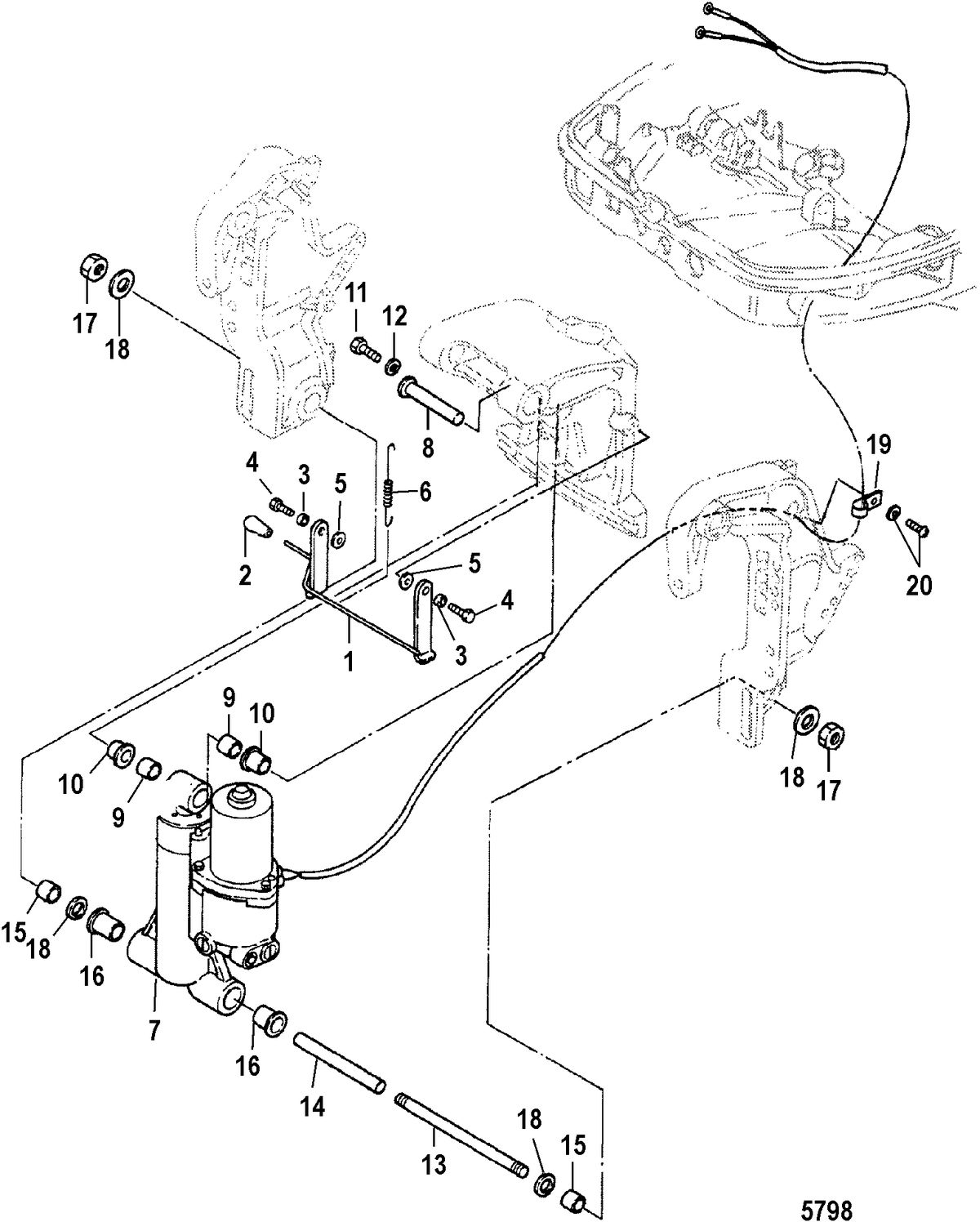 MERCURY/MARINER 40 LIGHTNING/40 LIGHTNING XR40 SEAPRO/MARATHON/50 INTERNATIONAL Power Trim