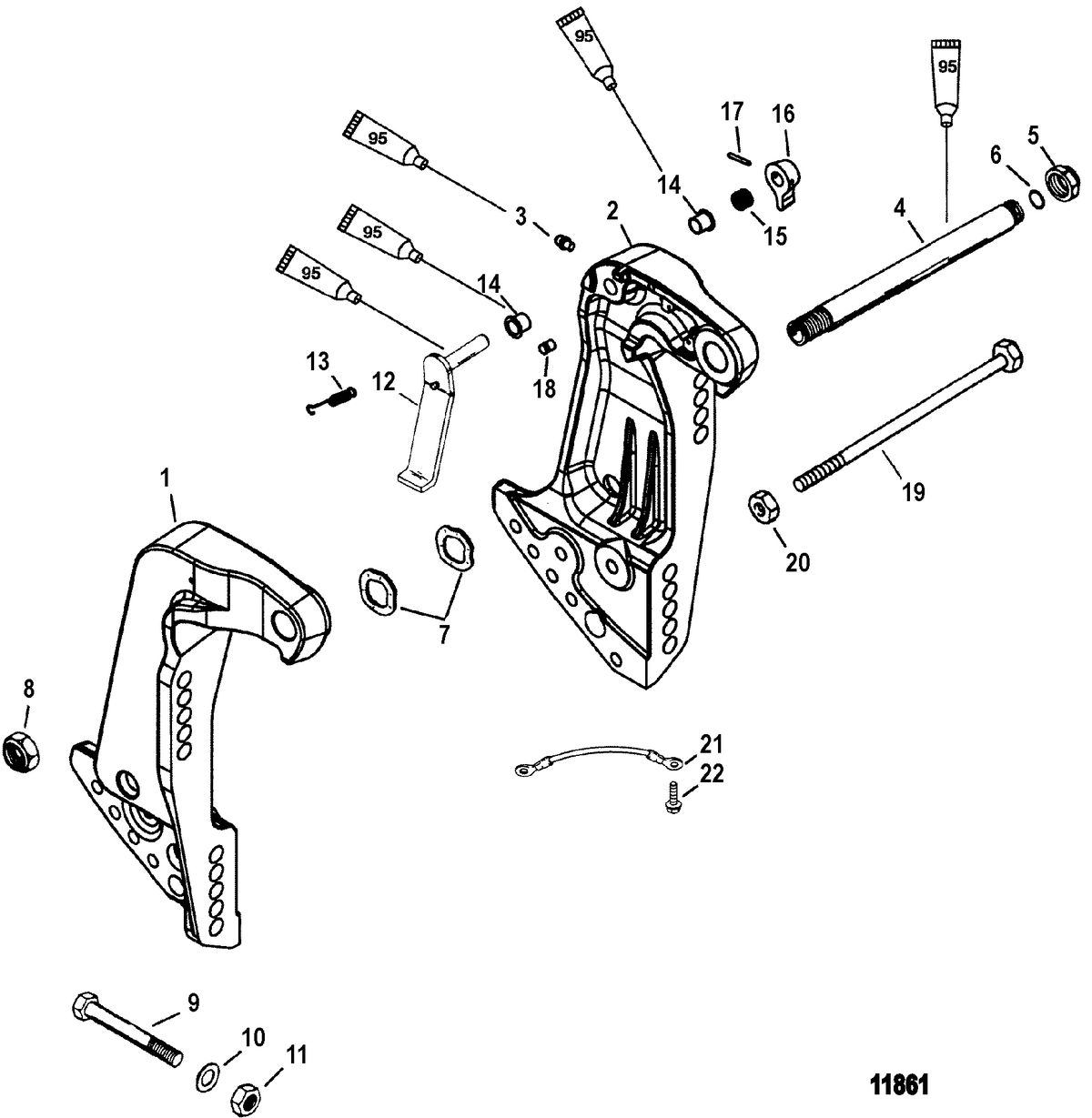 RACE OUTBOARD PARTS MANUAL 300X (3.0L EFI) PRO MAX Transom Brackets, FleetMaster