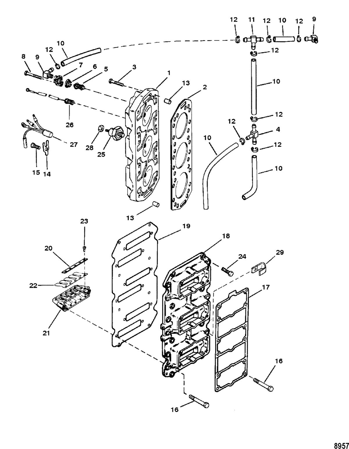 RACE OUTBOARD 150/200 PRO-MAX/SUPER MAGNUM (EFI) Reed Block and Cylinder Head