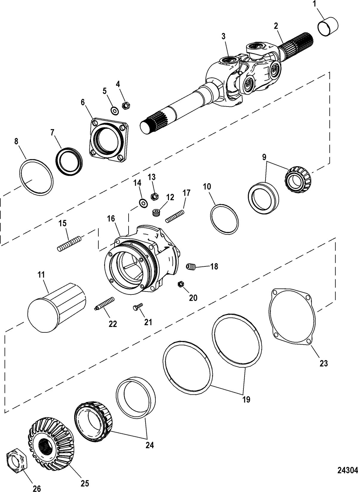 RACE STERNDRIVE NXT1 DRIVE AND TRANSOM U Joint Assembly
