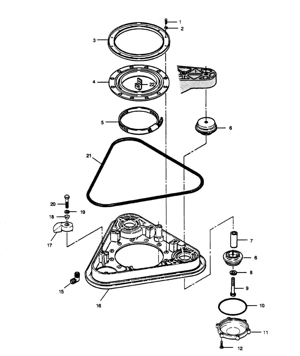 FORCE FORCE 1989 85 H.P. L-DRIVE TRANSOM PLATE