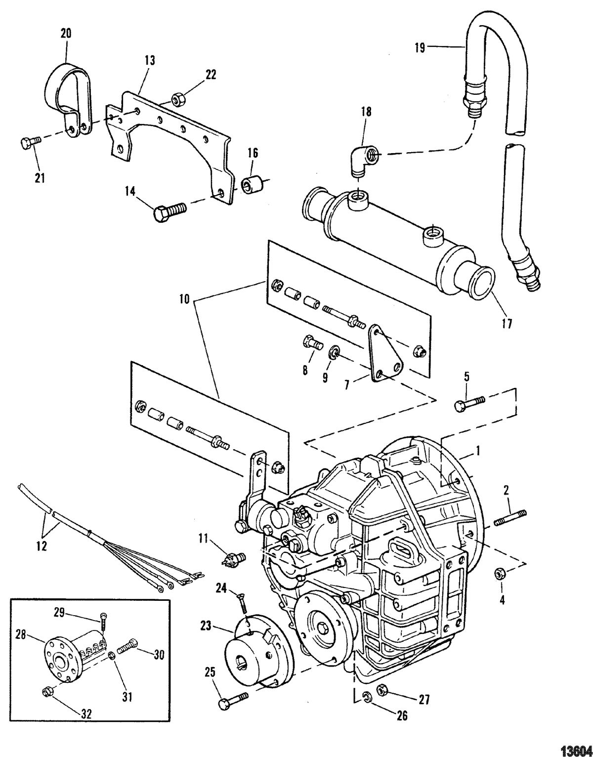 MERCRUISER 530 D-TA / 636 D -TA D183 TURBO AC/D219AC Transmission And Related Parts Hydraulic Transmission)
