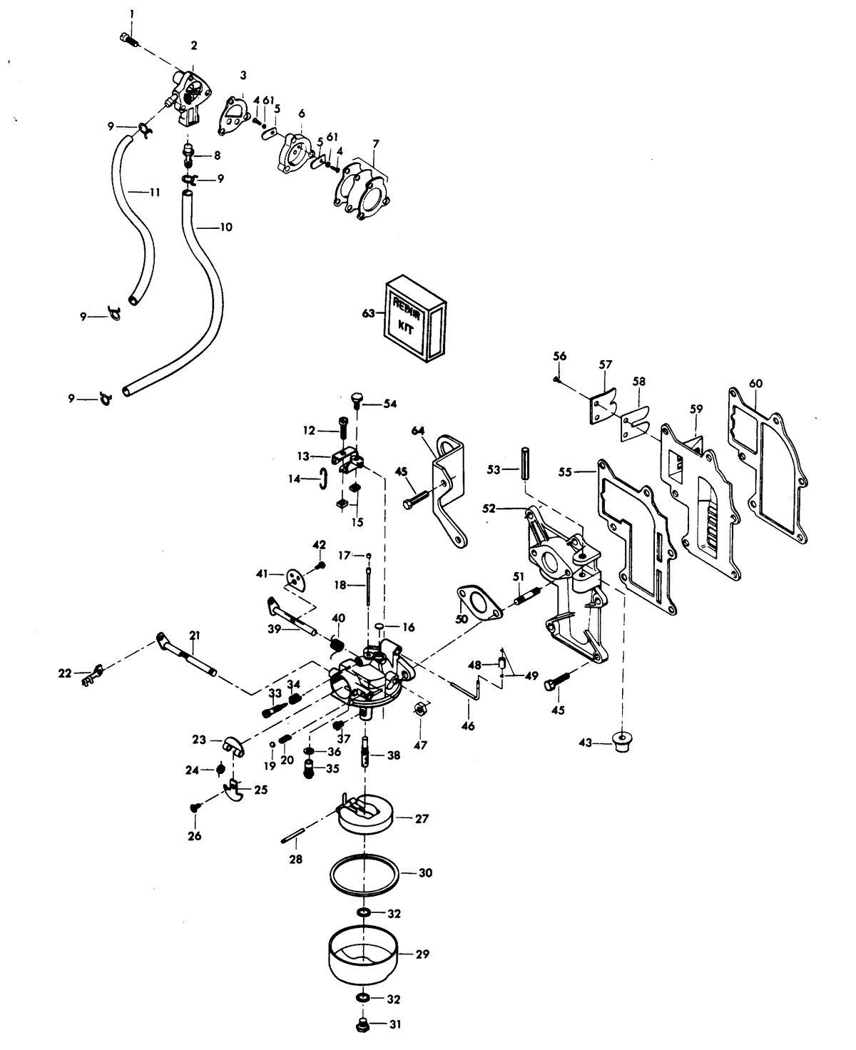 CHRYSLER 9.9 H.P. FUEL SYSTEM