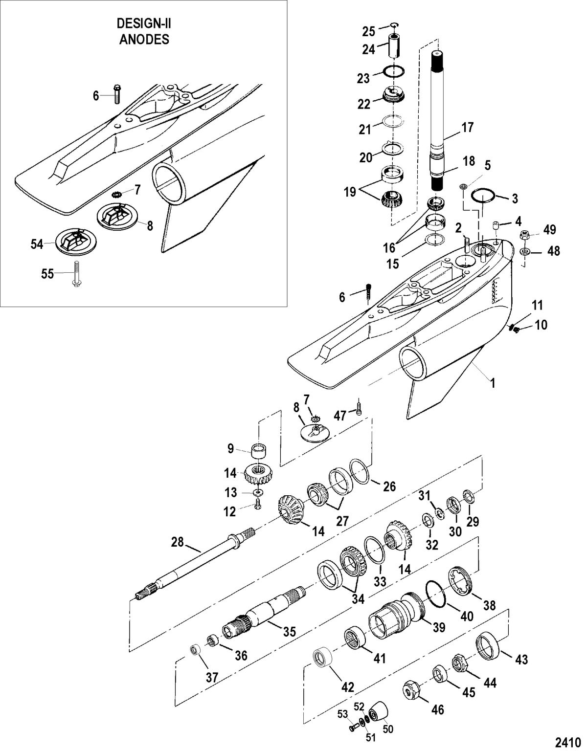 MERCRUISER BRAVO I - II - III GEAR HOUSING(BRAVO THREE)
