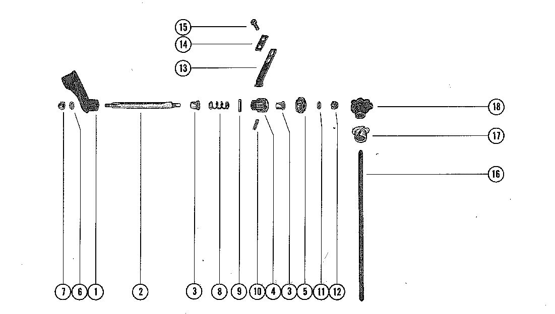 MERCURY MERC 40 SHIFT CONTROL LINKAGE