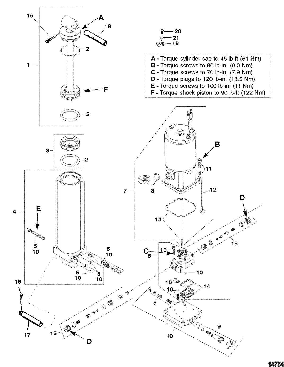 MERCURY/MARINER 115 EFI (4-STROKE) Power Trim Components
