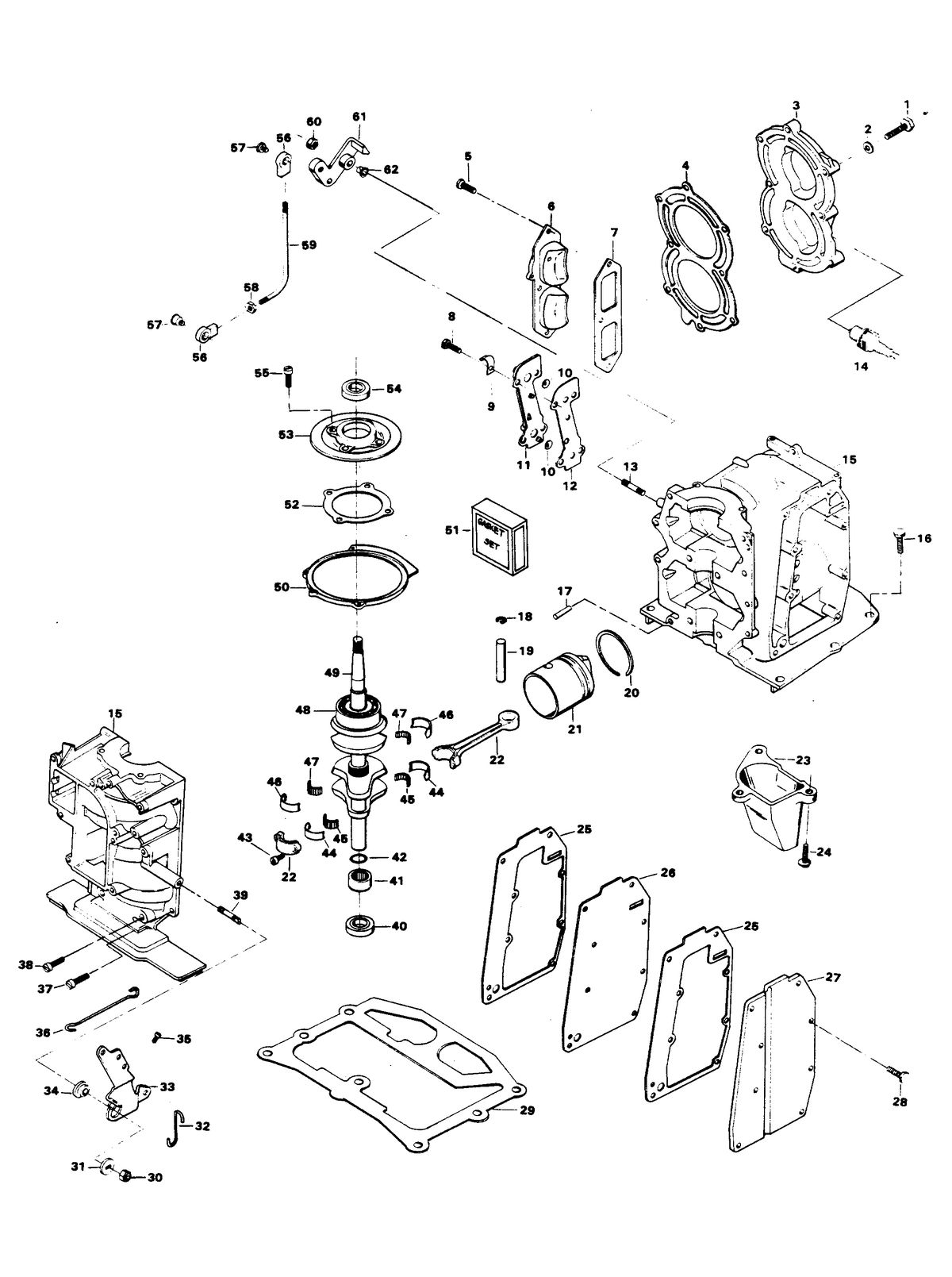 CHRYSLER 9.9 HP POWER HEAD