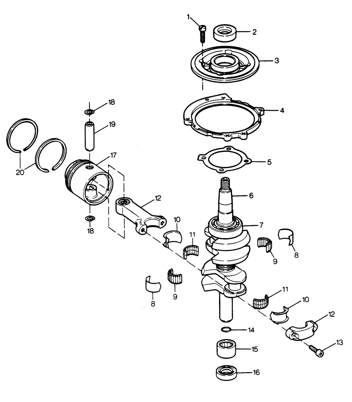 SEARS SEARS 7.5 H.P. CRANKSHAFT AND PISTON