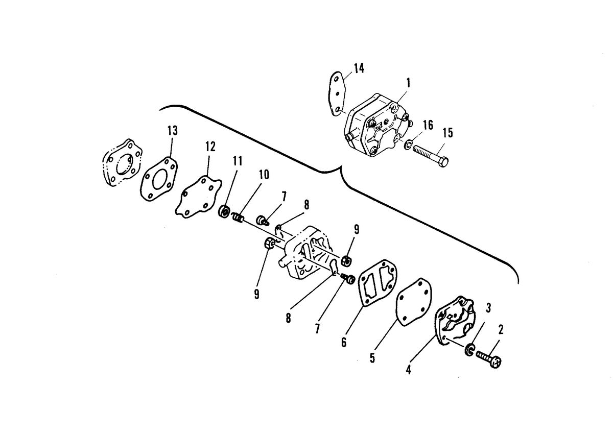 MARINER 55 H.P. W/MARATHON FUEL PUMP SERIAL #M-271659 ML-583881 AND ABOVE