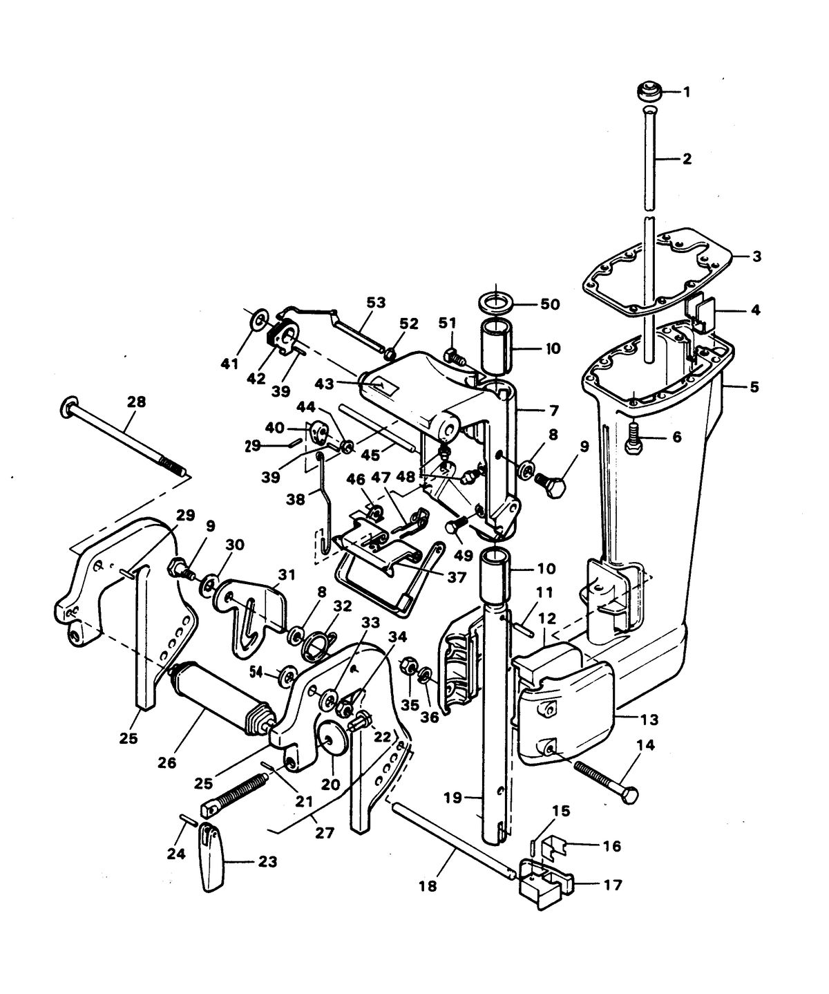 CHRYSLER 7.5 H.P. MOTOR LEG