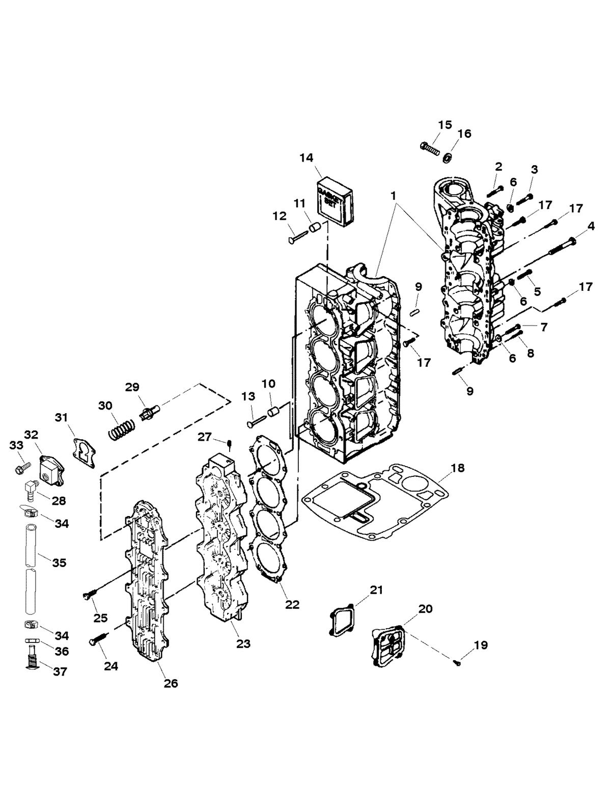 SPORTJET SPORT JET 120 XR CYLINDER BLOCK ASSEMBLY (800-818154A52)