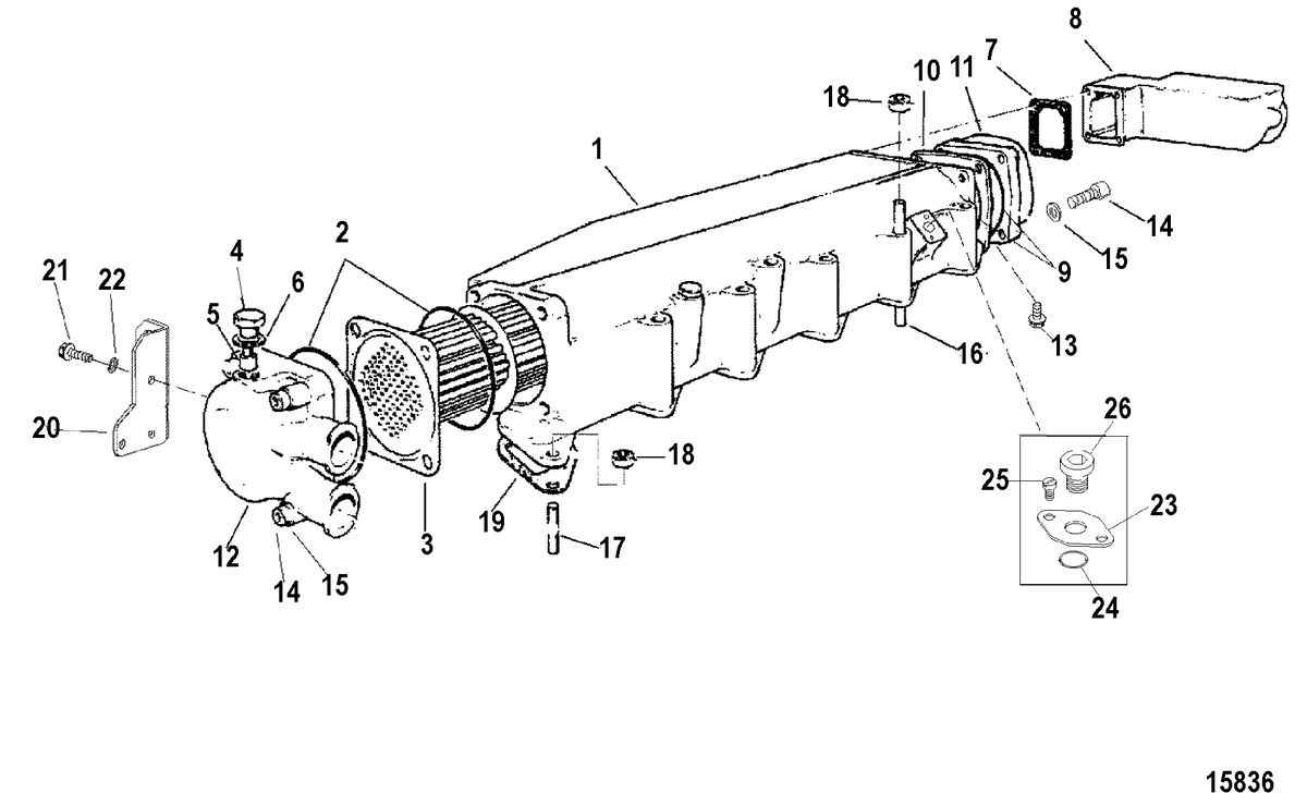 MERCRUISER CUMMINS/MERCRUISER DIESEL 4.2L 200/230 Air Cooler