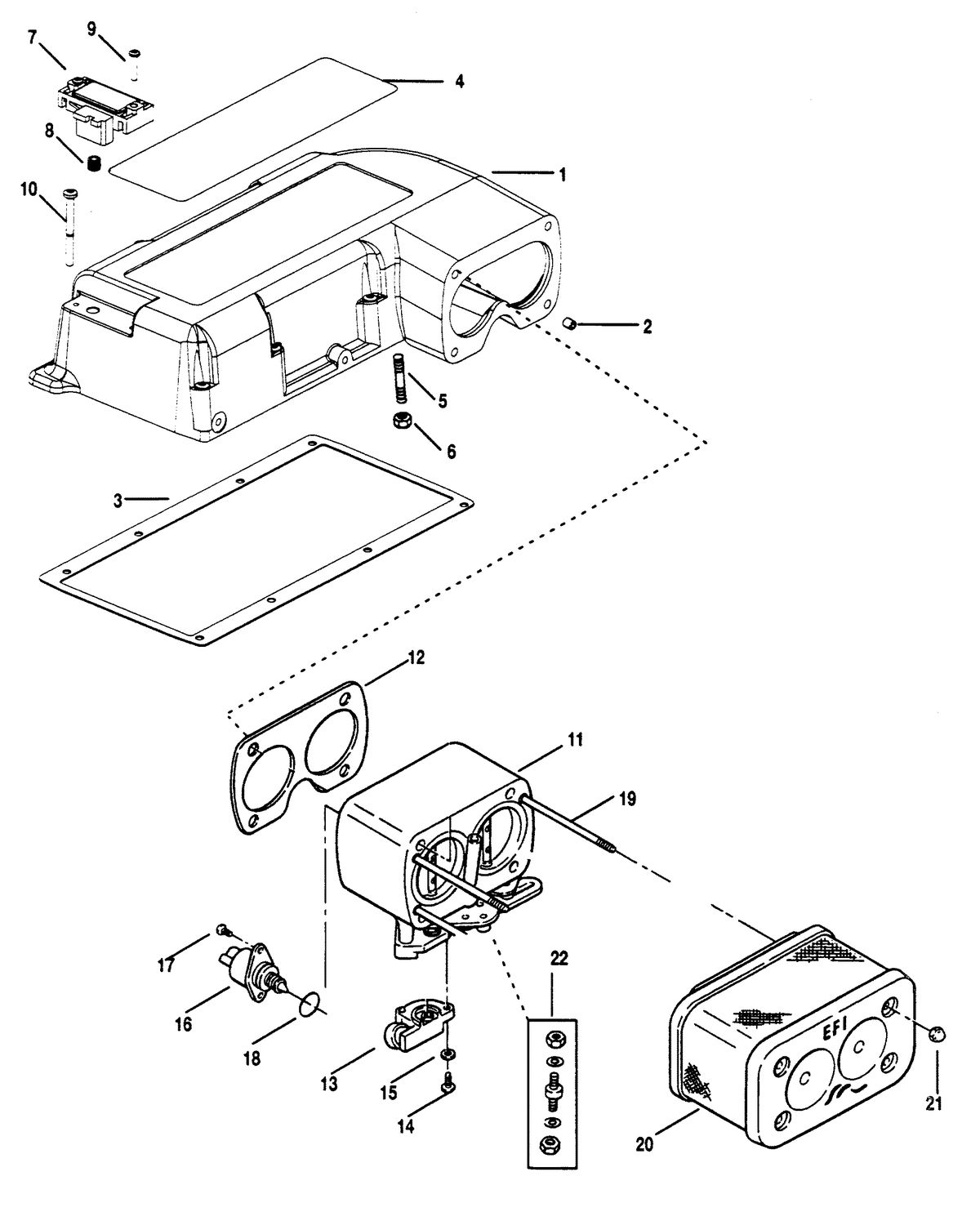 MERCRUISER 350 MAGNUM BRAVO (EFI/MP) INTAKE PLENUM AND FLAME ARRESTOR