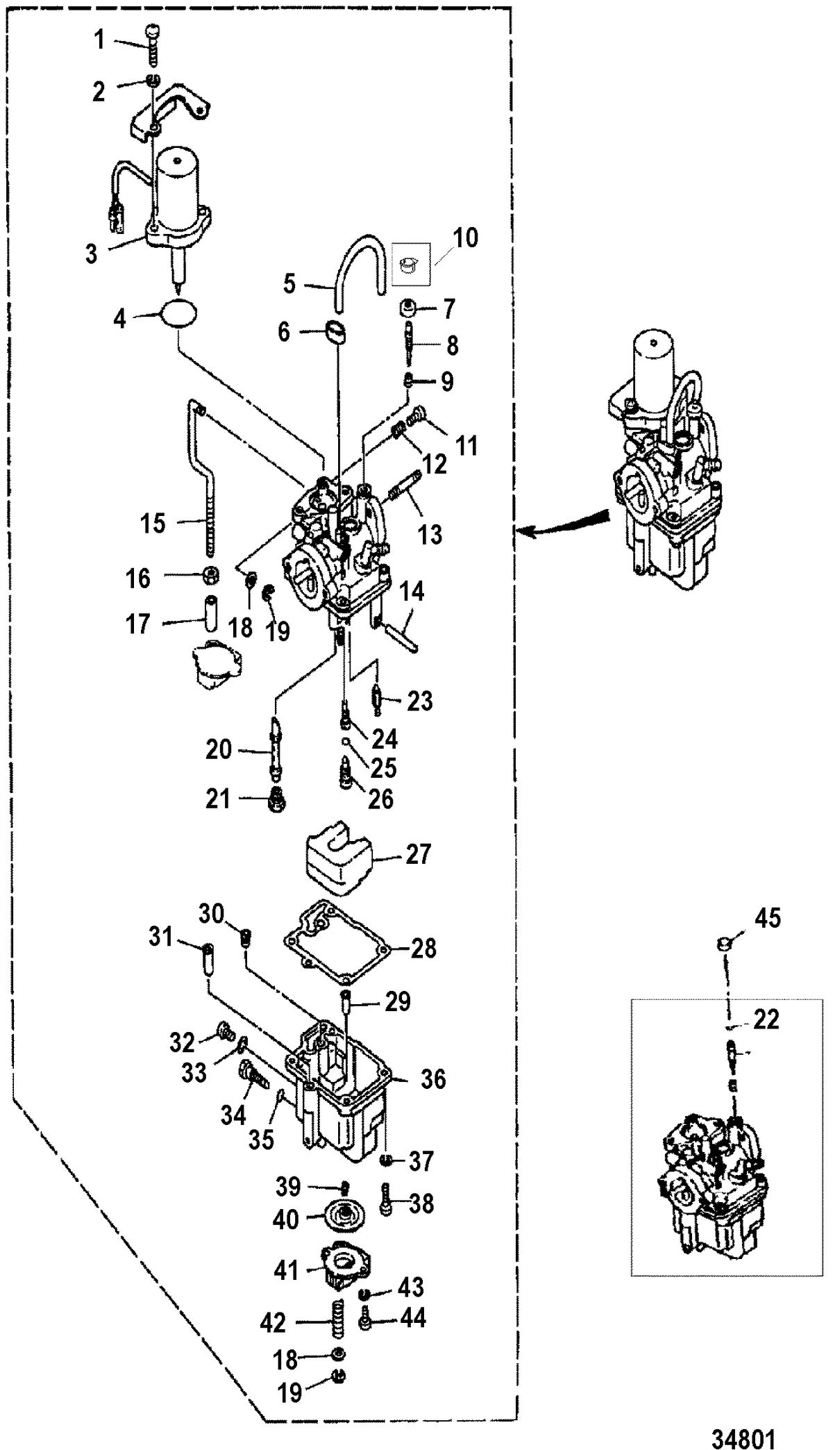 MERCURY/MARINER 8 BODENSEE 4-STROKE Carburetor