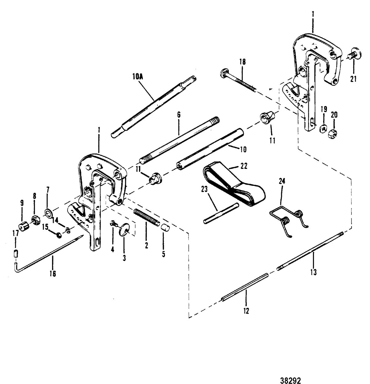 MERCURY/MARINER 50/60 HP (3 CYLINDER) CLAMP BRACKET ASSEMBLY