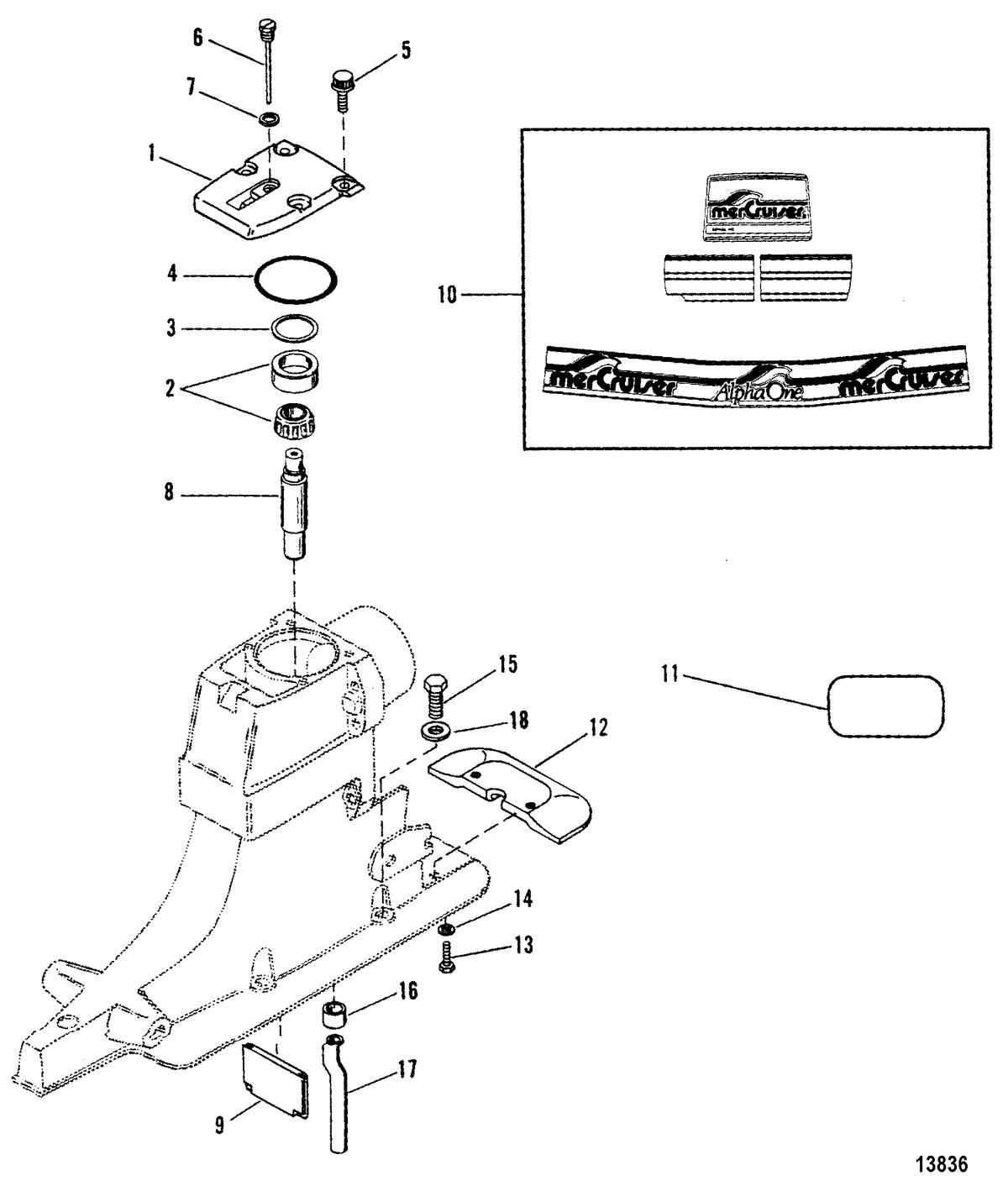 MERCRUISER ALPHA ONE GEN II STERNDRIVE AND TRANSOM ASSEMBLY Drive Shaft Housing And Drive Shaft