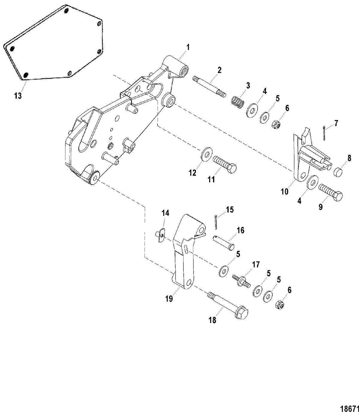 RACE STERNDRIVE 500 EFI Shift Bracket(Bravo)