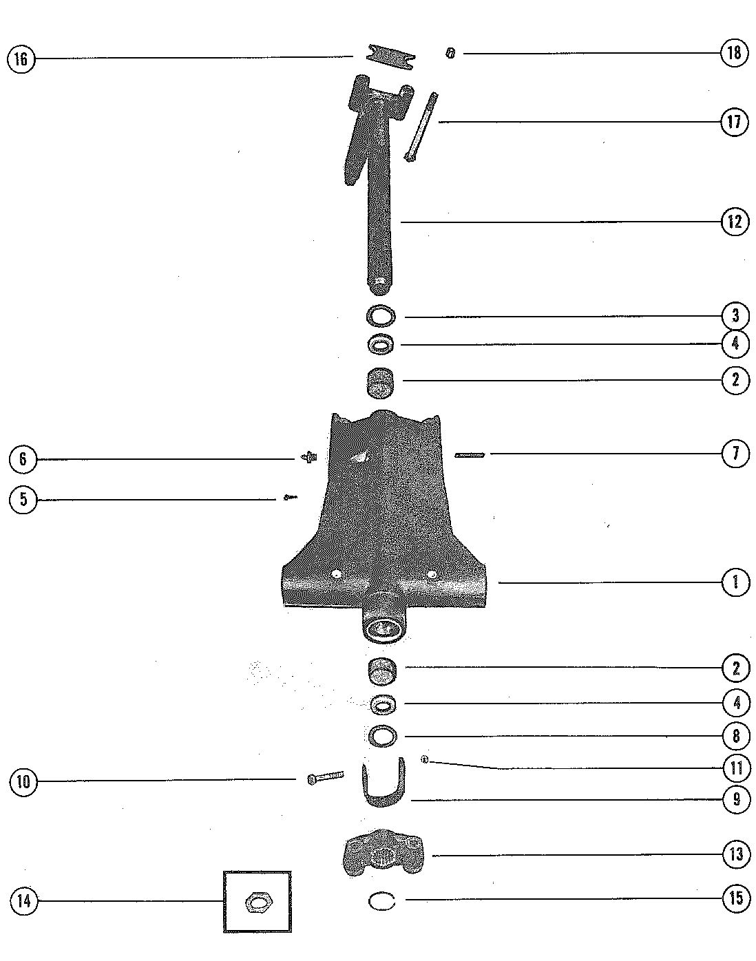 MERCURY MERC 850 SWIVEL BRACKET ASSEMBLY