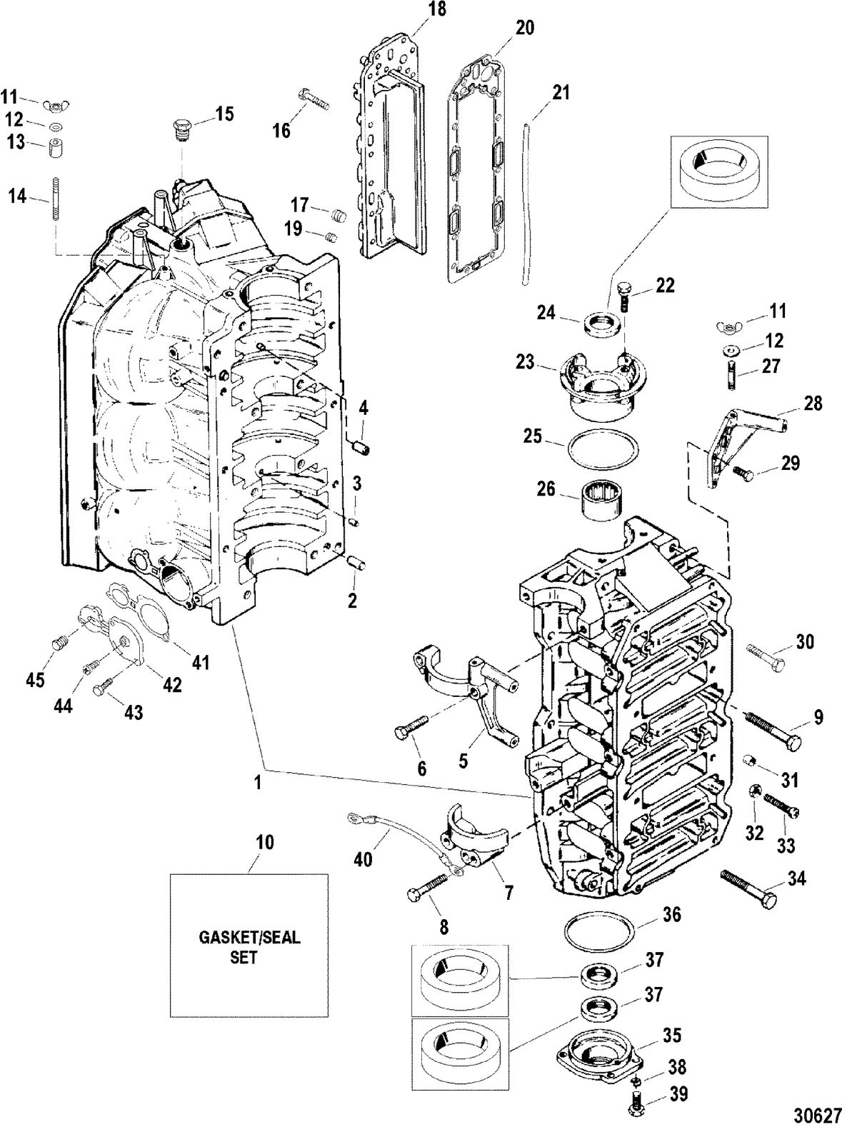 SPORTJET 240 EFI M2 JET DRIVE Cylinder Block Assembly