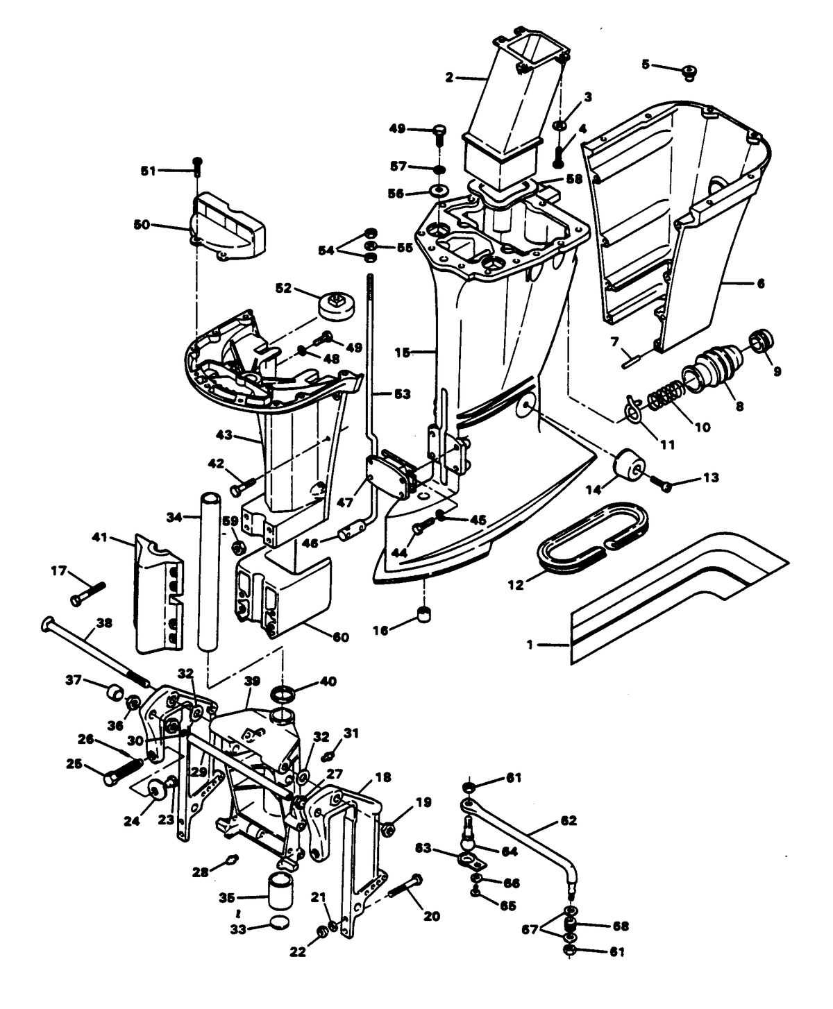 CHRYSLER 140 H.P. MOTOR LEG