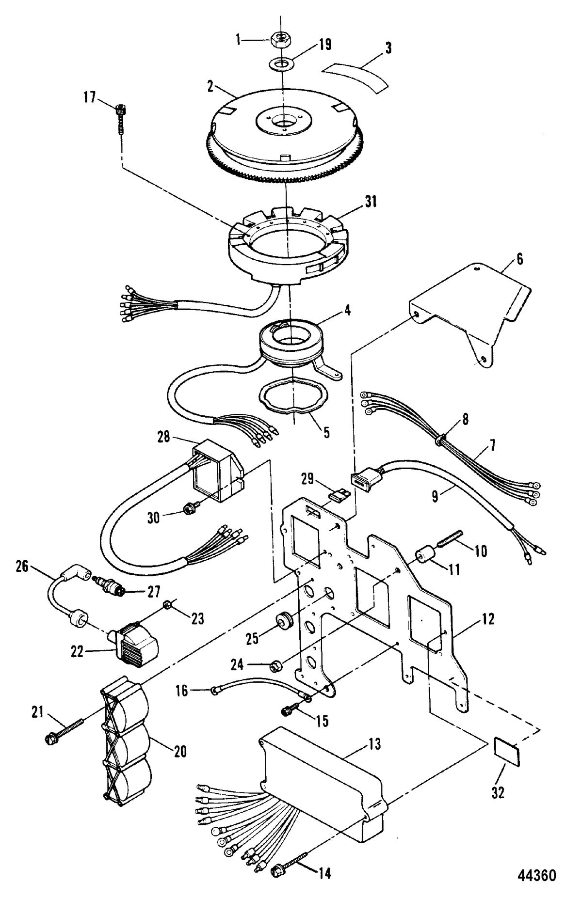 FORCE 90 HP (1995) FORCE Ignition Components
