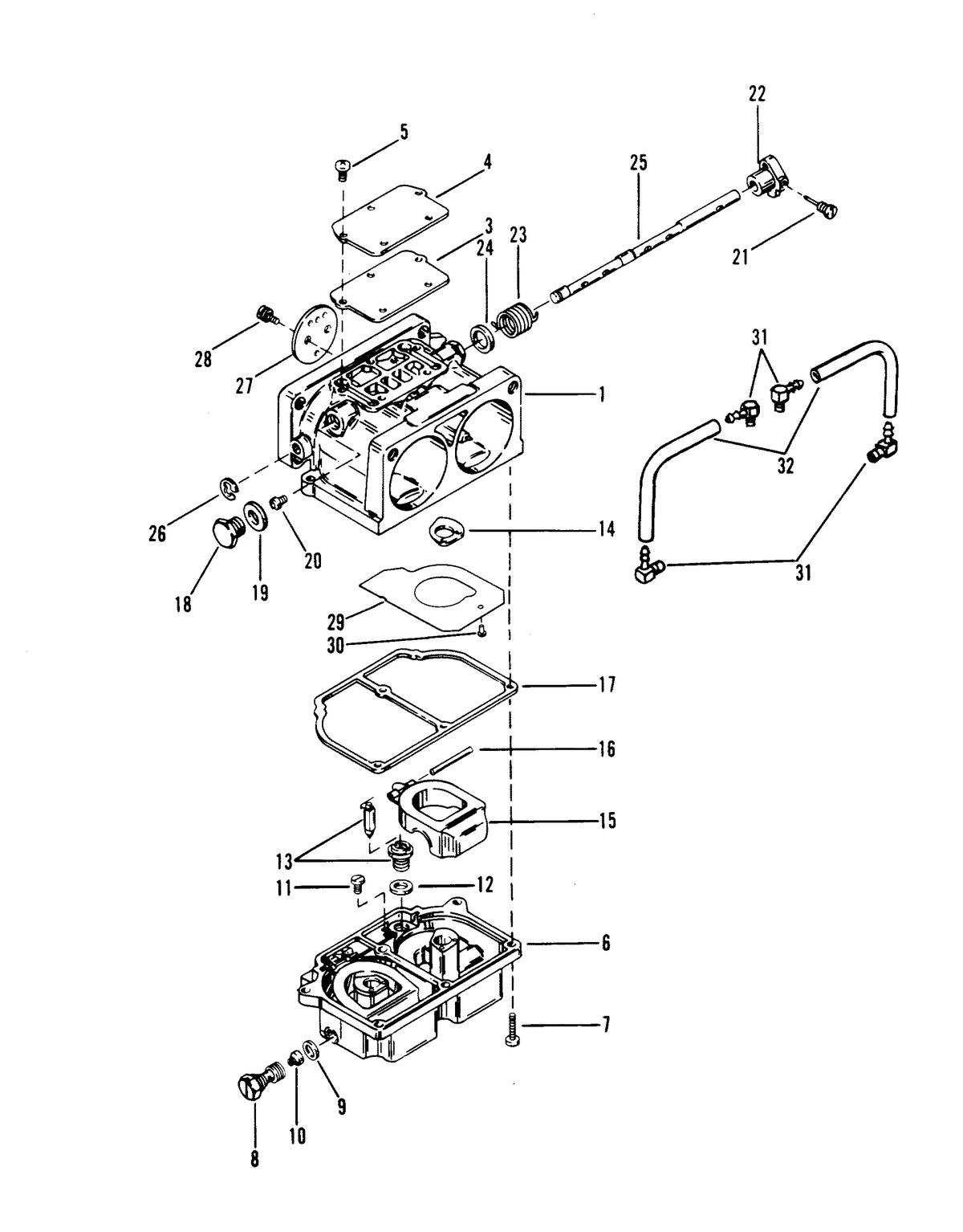 RACE OUTBOARD XR-2 CARBURETOR ASSEMBLY