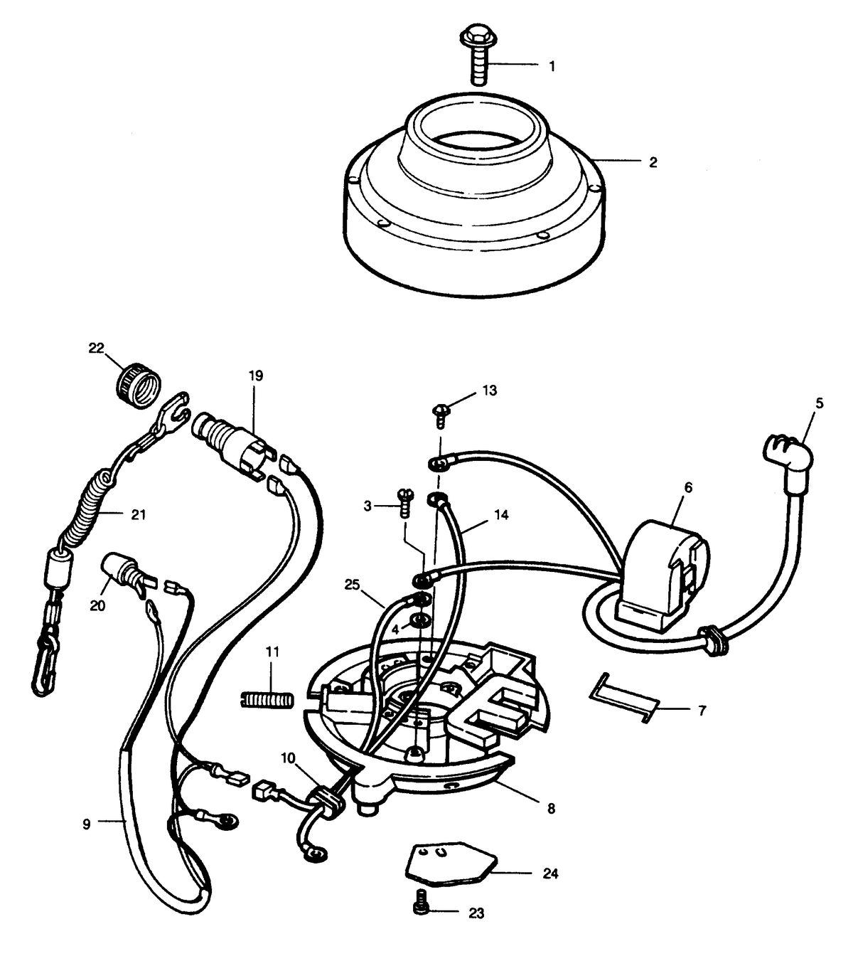 SEARS 5 H.P. STD. 15" LEG OUTBOARD MOTOR Magneto
