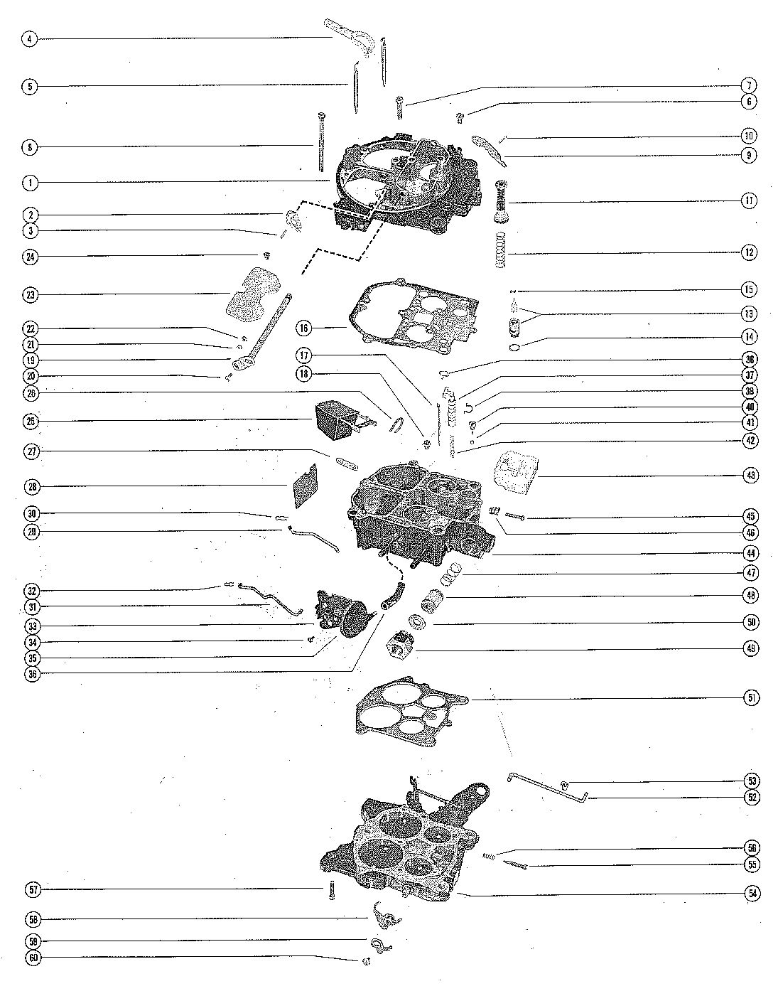 MERCRUISER 270 ENGINE CARBURETOR ASSEMBLY, COMPLETE