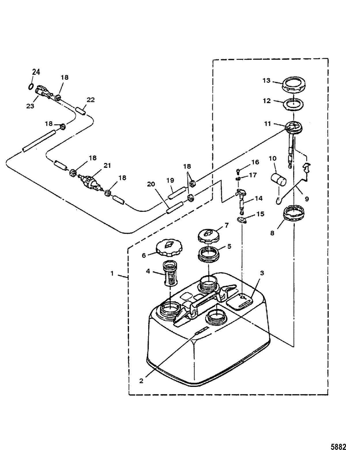 MARINER 8HP KEROSENE FUEL TANK