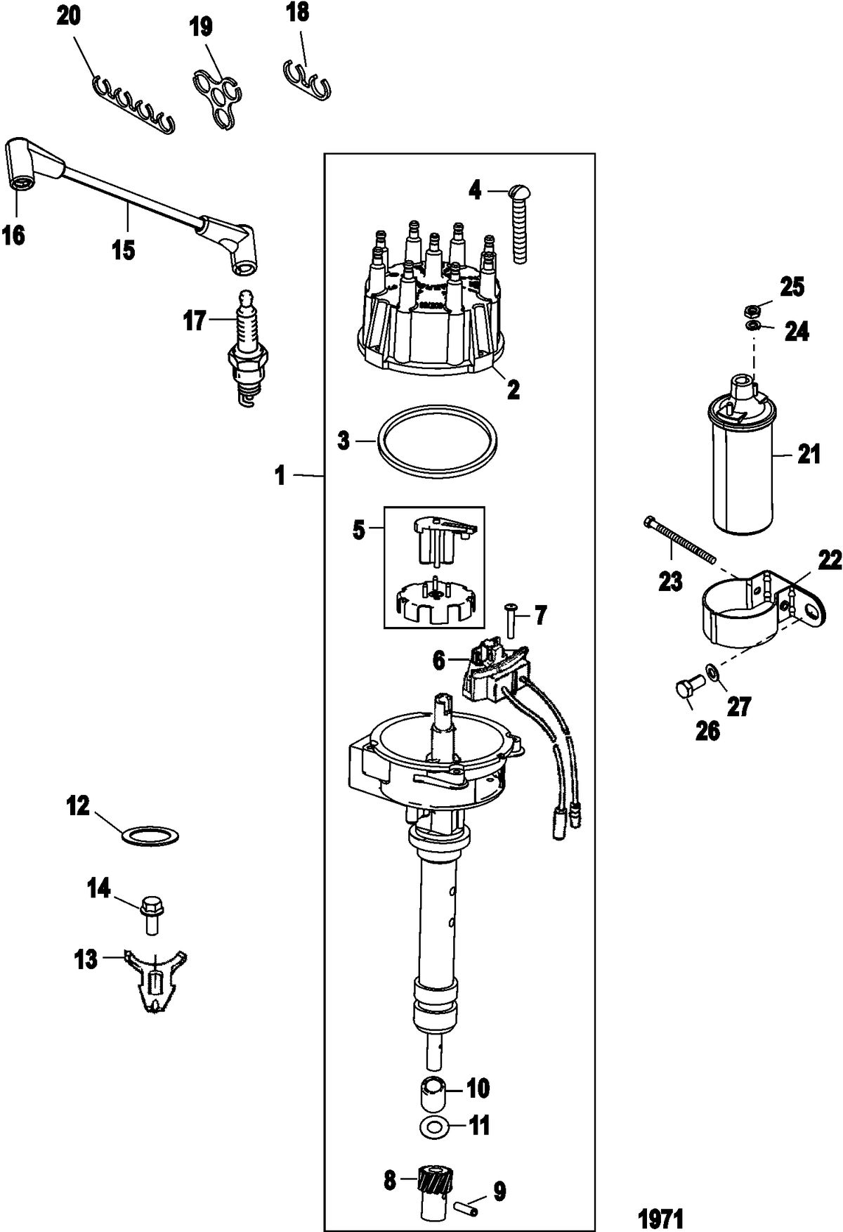 MERCRUISER 5.7L TOW SPORT Distributor and Ignition Components