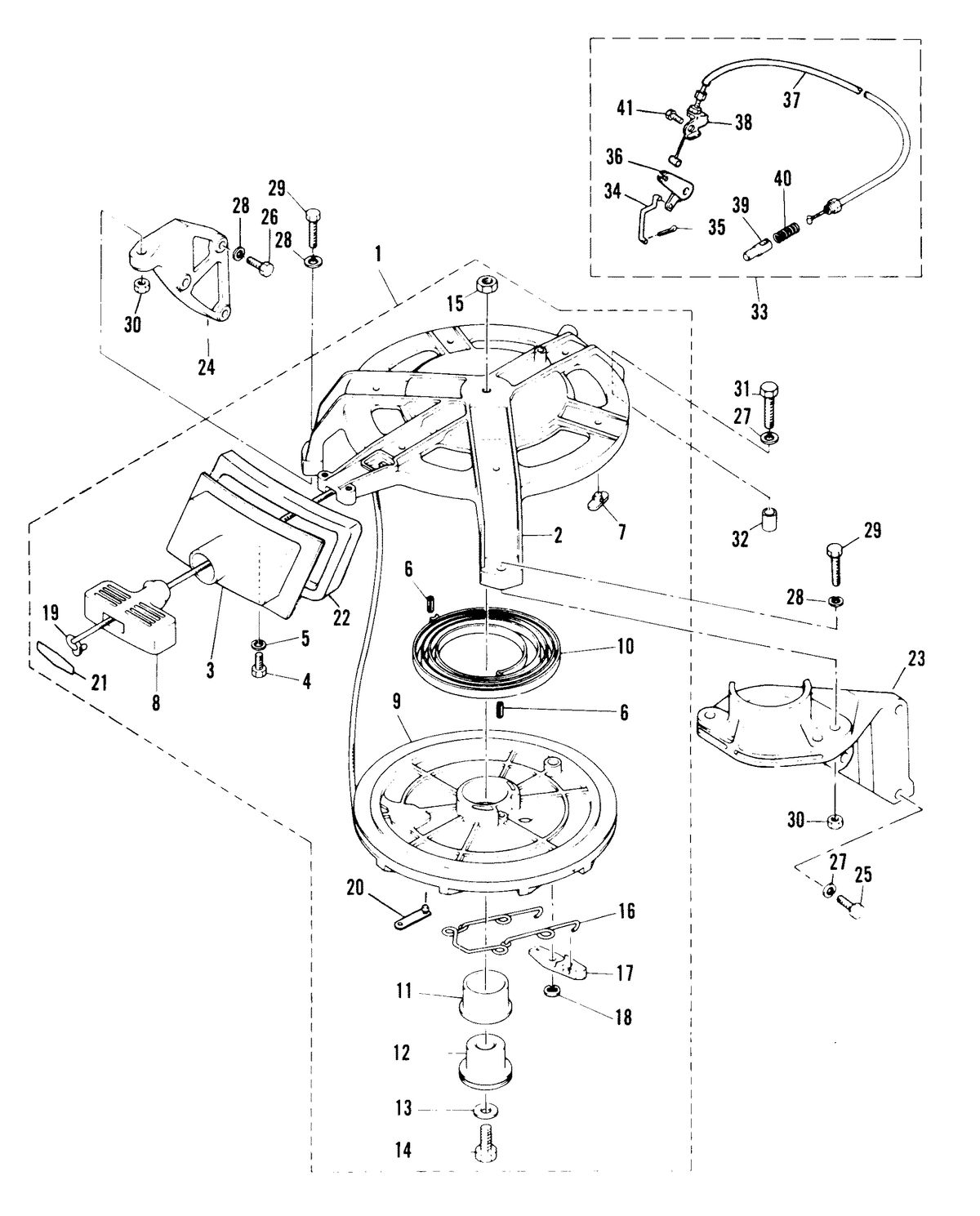 MARINER MARINER 40A HORSEPOWER RECOIL STARTER