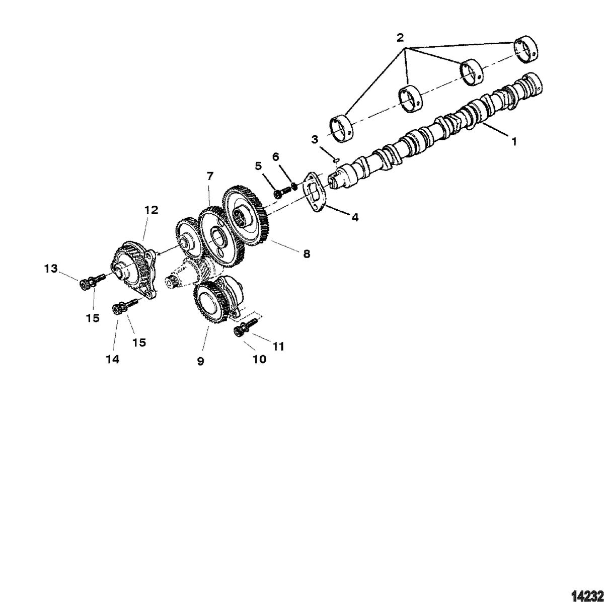 MERCRUISER CUMMINS/MERCRUSER DIESEL (2.8L/165) (4.2L/250) Camshaft