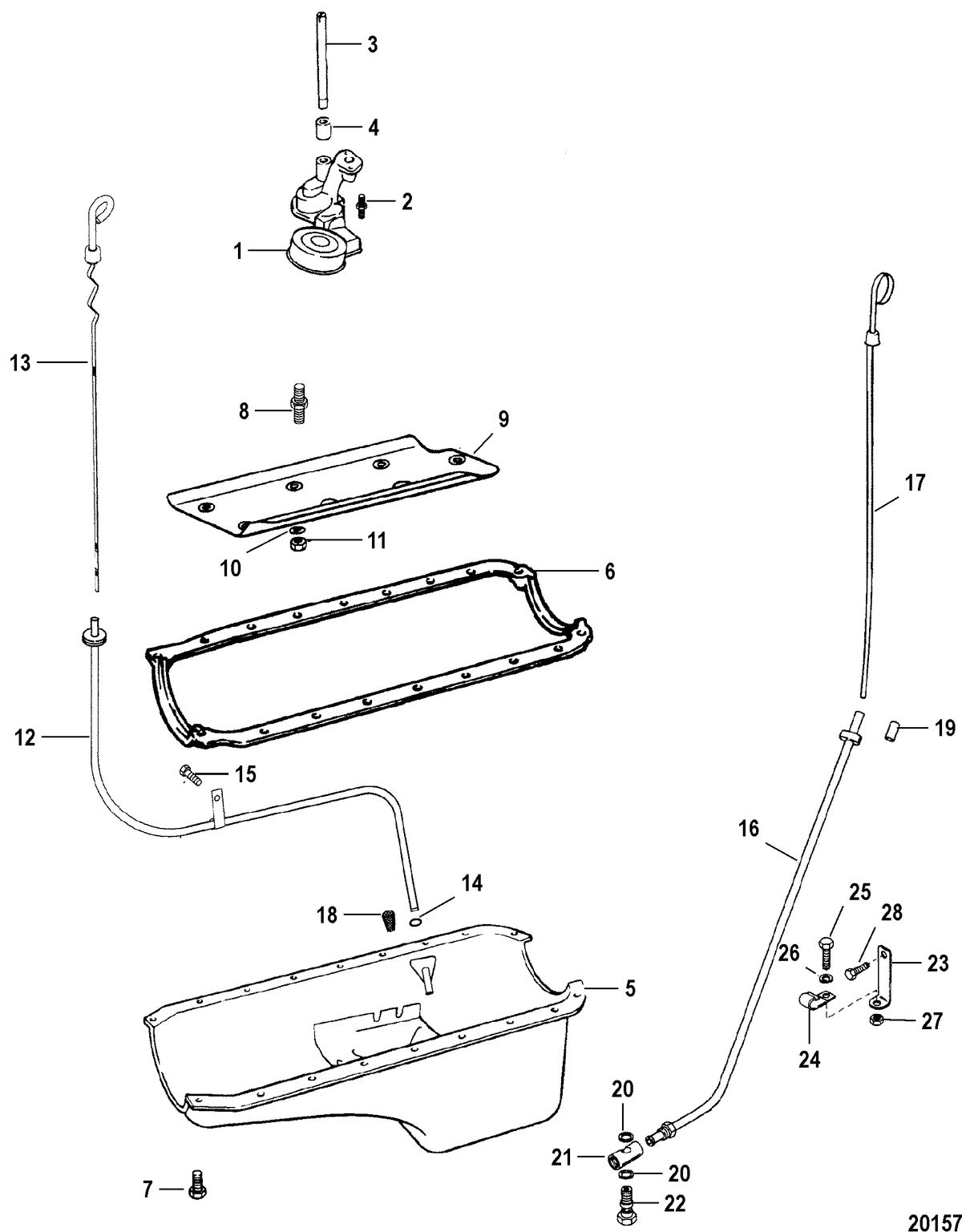 MERCRUISER 454 MAG MPI HORIZON AND 8.2L MIE MPI OIL PAN AND OIL PUMP
