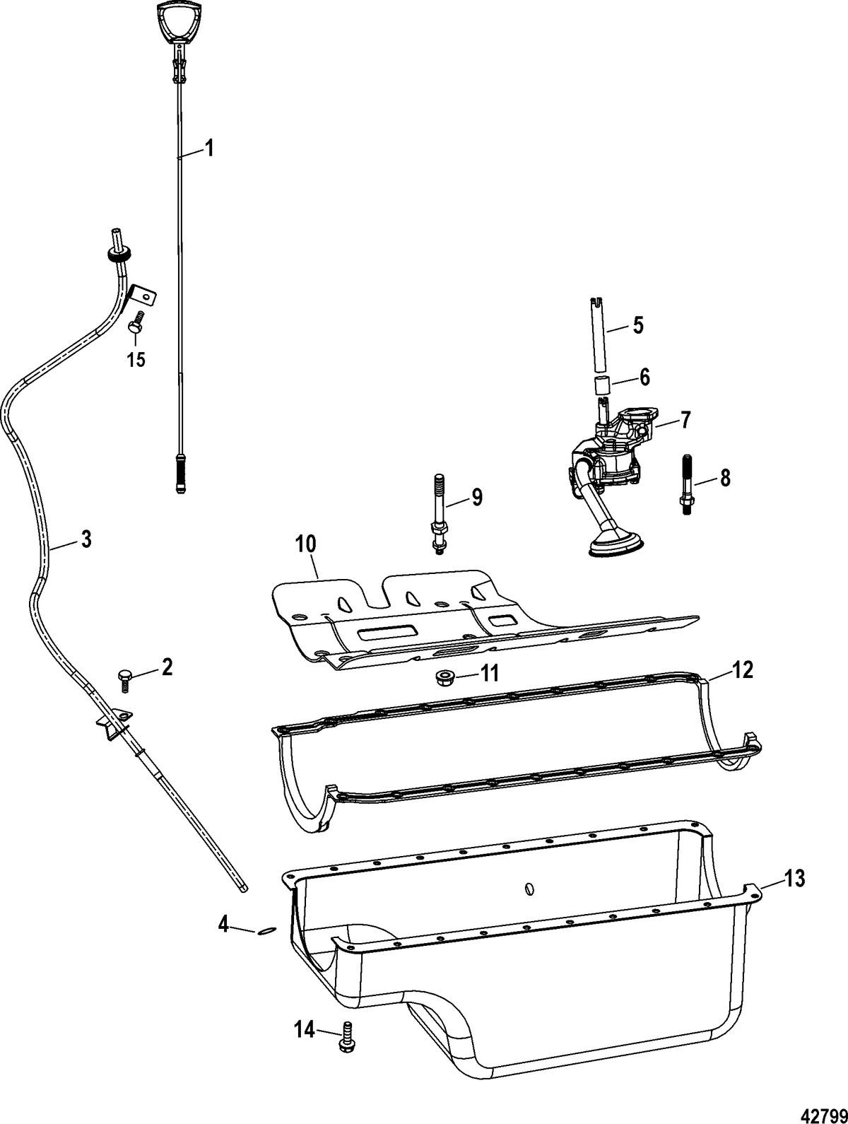 MERCRUISER 8.2L MAG / 8.2L MAG HO Oil Pan And Oil Pump