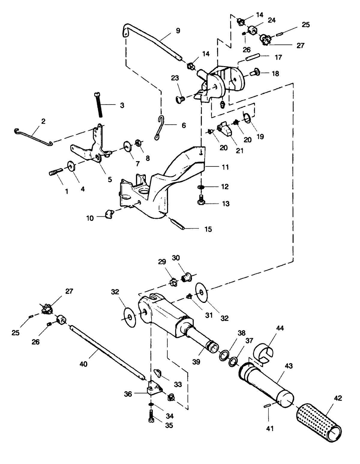 SEARS SEARS 15 H.P. TILLER HANDLE AND THROTTLE LINKAGE