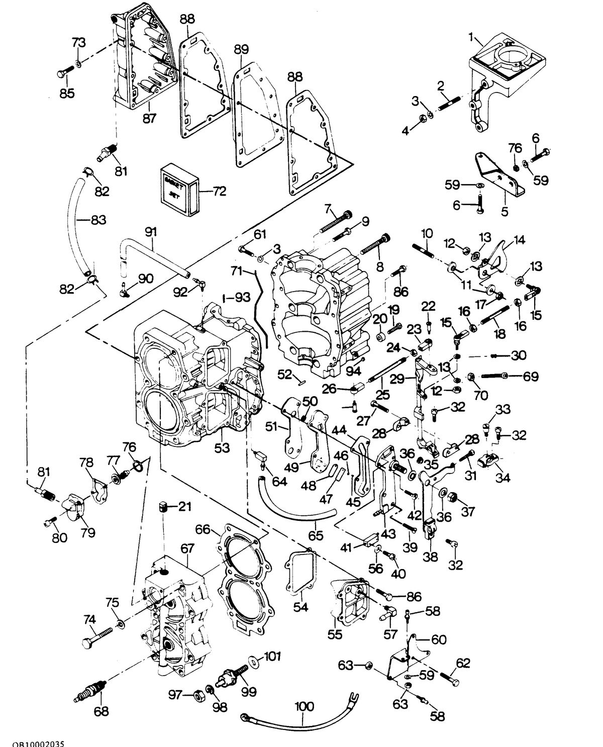 CHRYSLER FORCE 1986 50 H.P. POWER HEAD