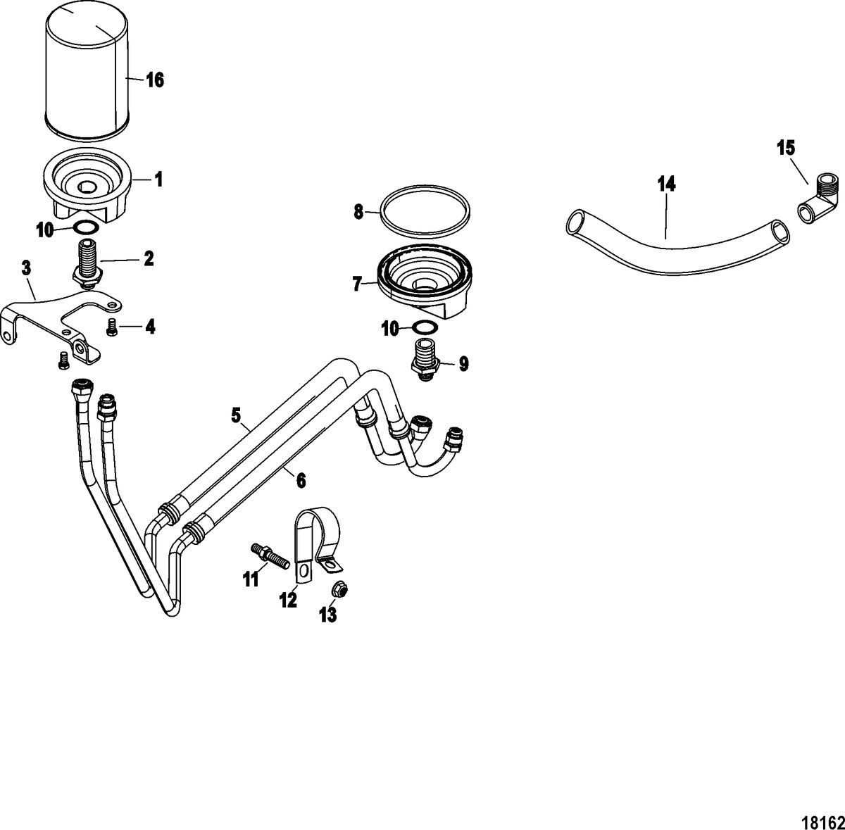 ACCESSORIES FUEL/OIL TANKS, LINES, FILTER KITS AND CORROSION Remote Oil Filter Kit(807459A09)
