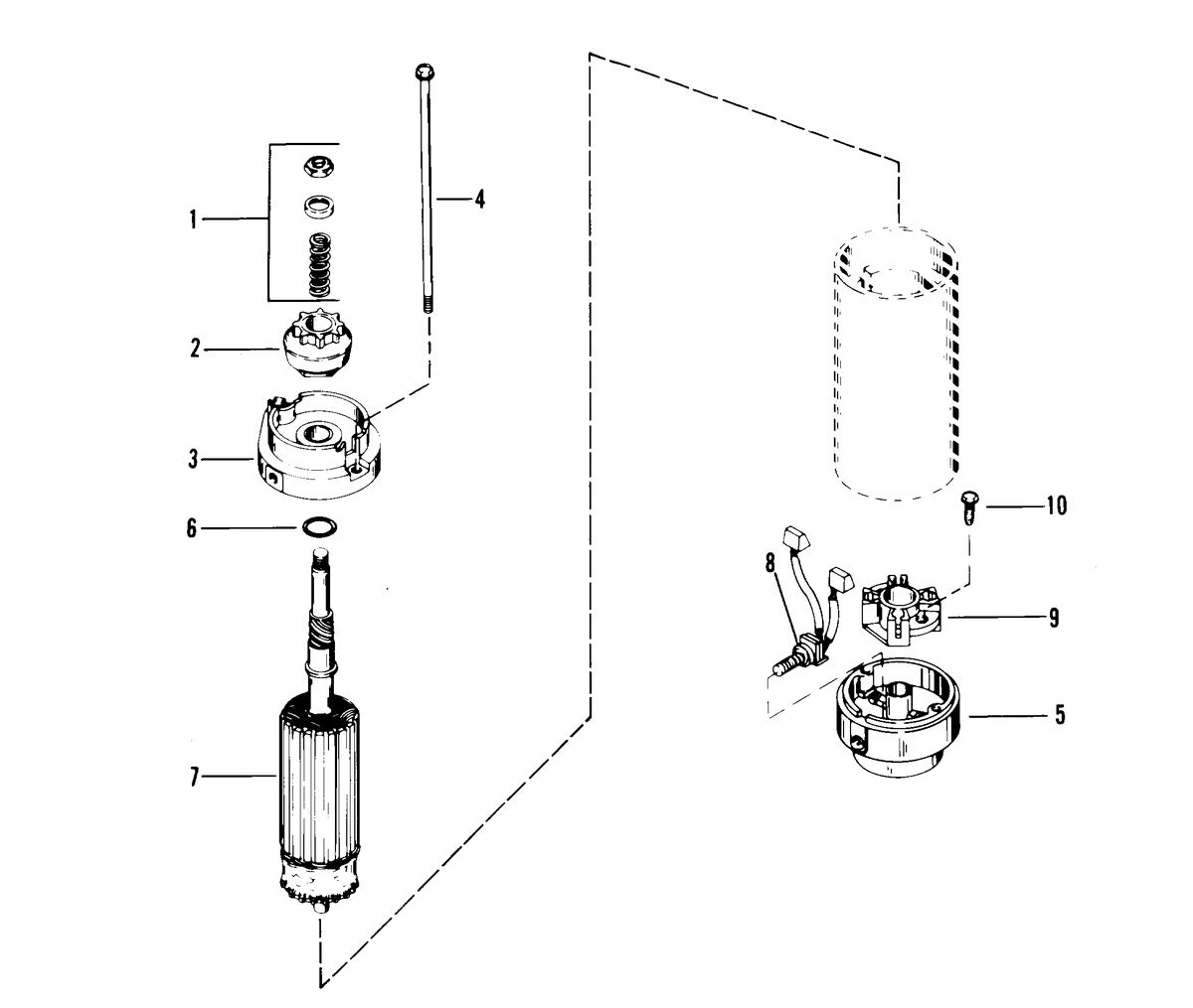 RACE OUTBOARD MOD - VP (EFI) STARTER MOTOR ASSEMBLY