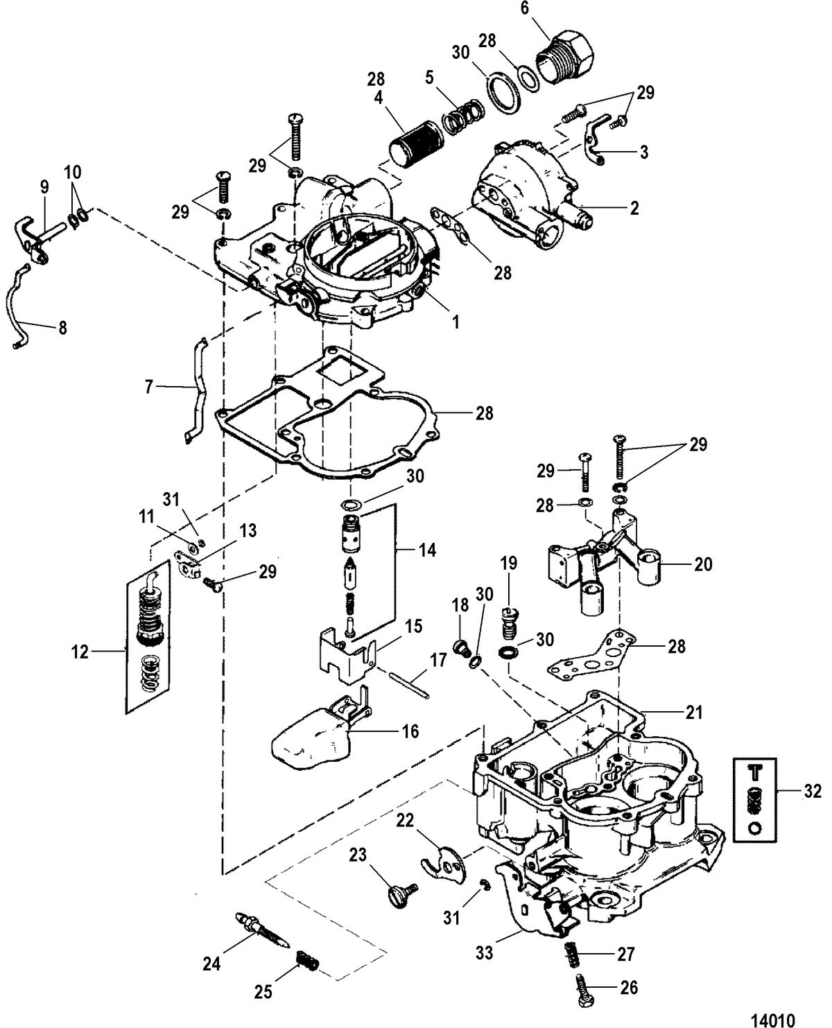 MERCRUISER 5.0L/5.7L ALPHA/BRAVO GEN+ Carburetor(Mercarb)