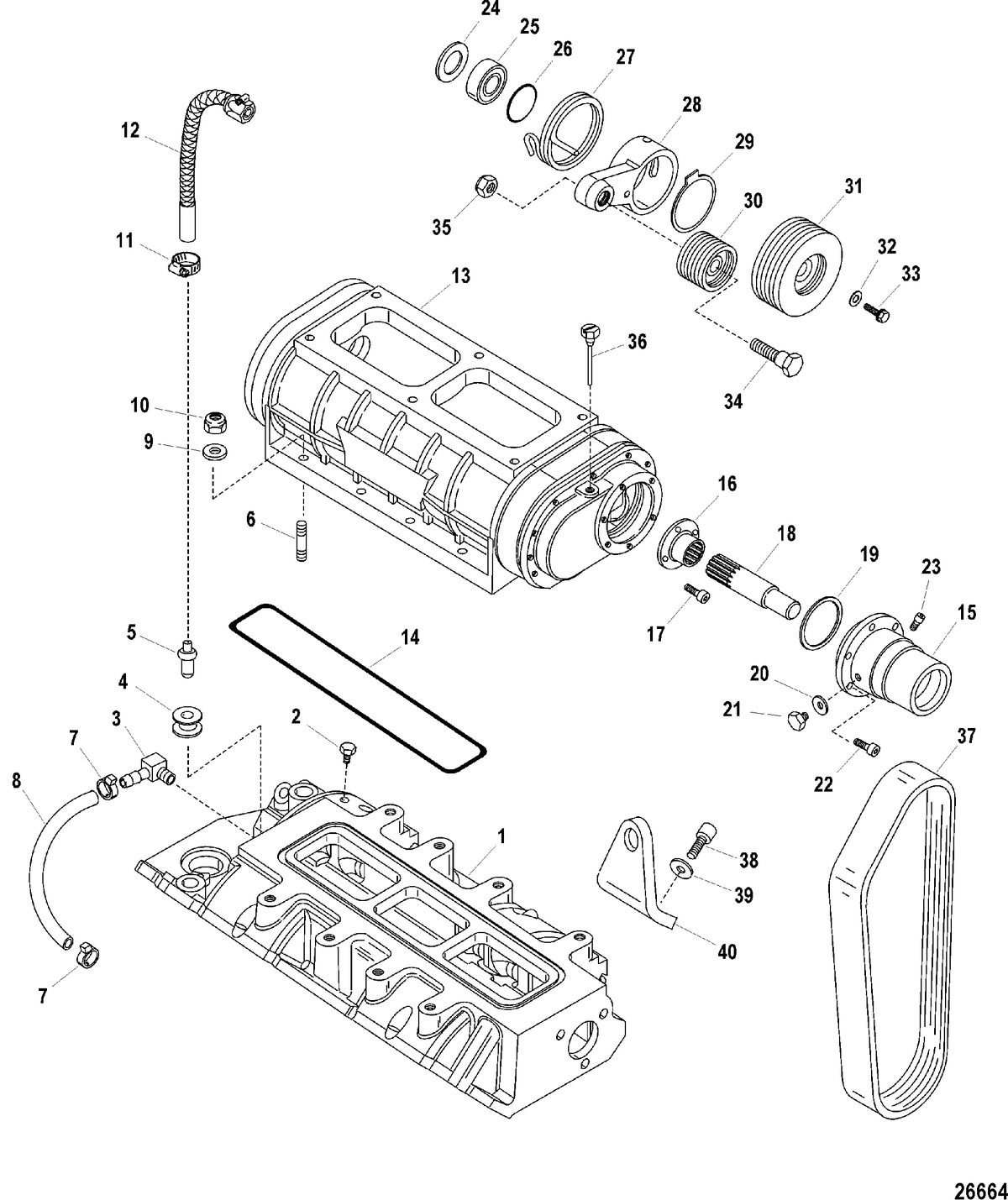 RACE STERNDRIVE 575 SCI Intake Manifold And Supercharger