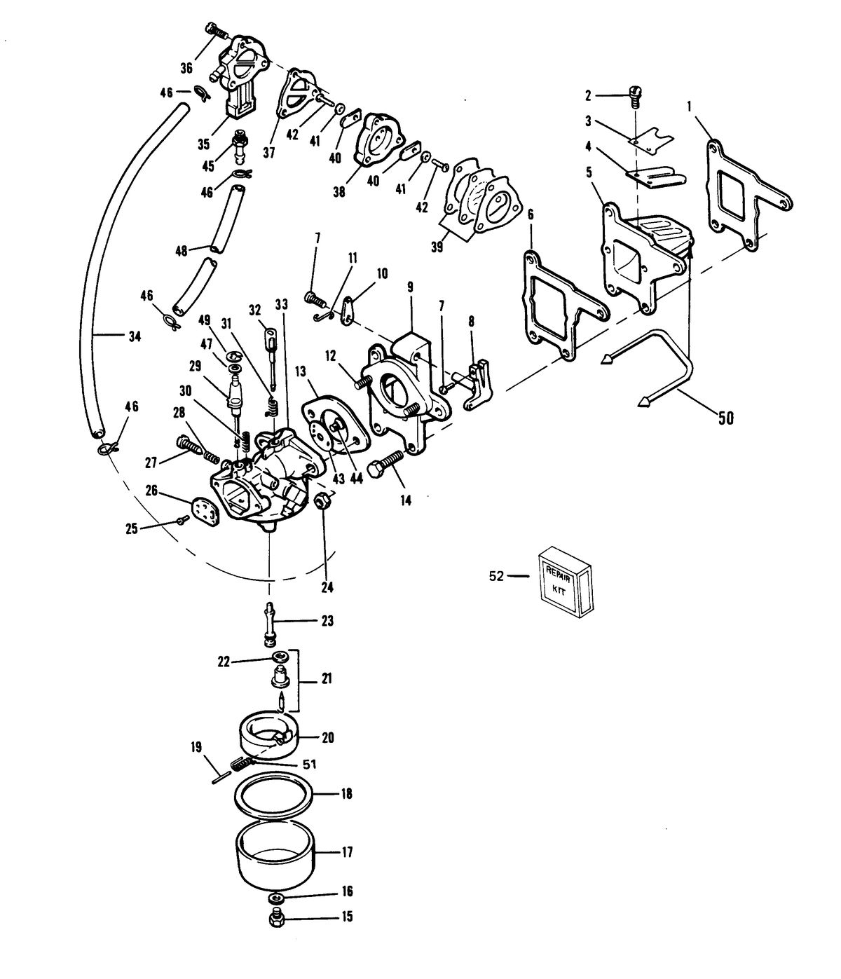 CHRYSLER 6 H.P. FUEL SYSTEM