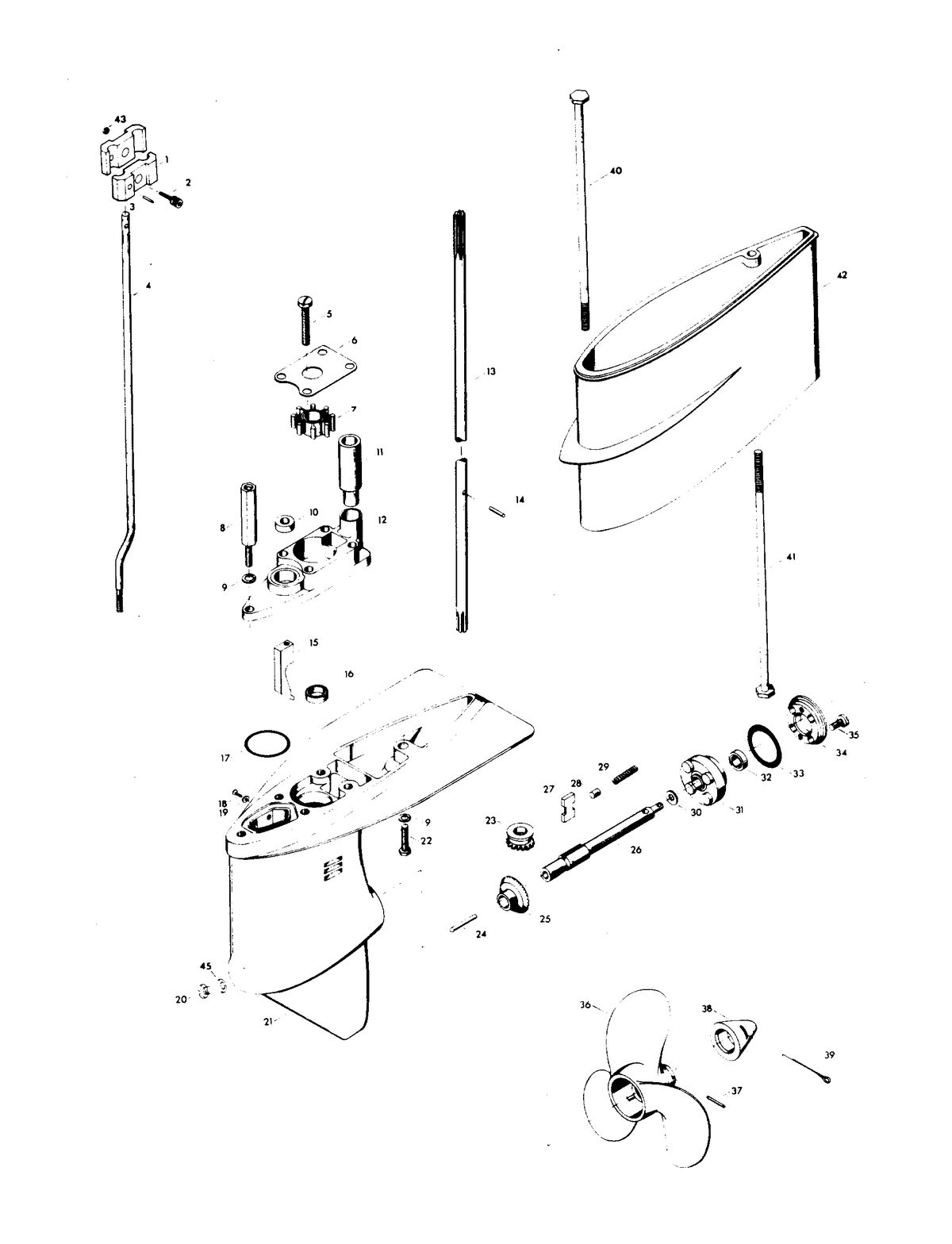 CHRYSLER 4 H.P. GEAR HOUSING
