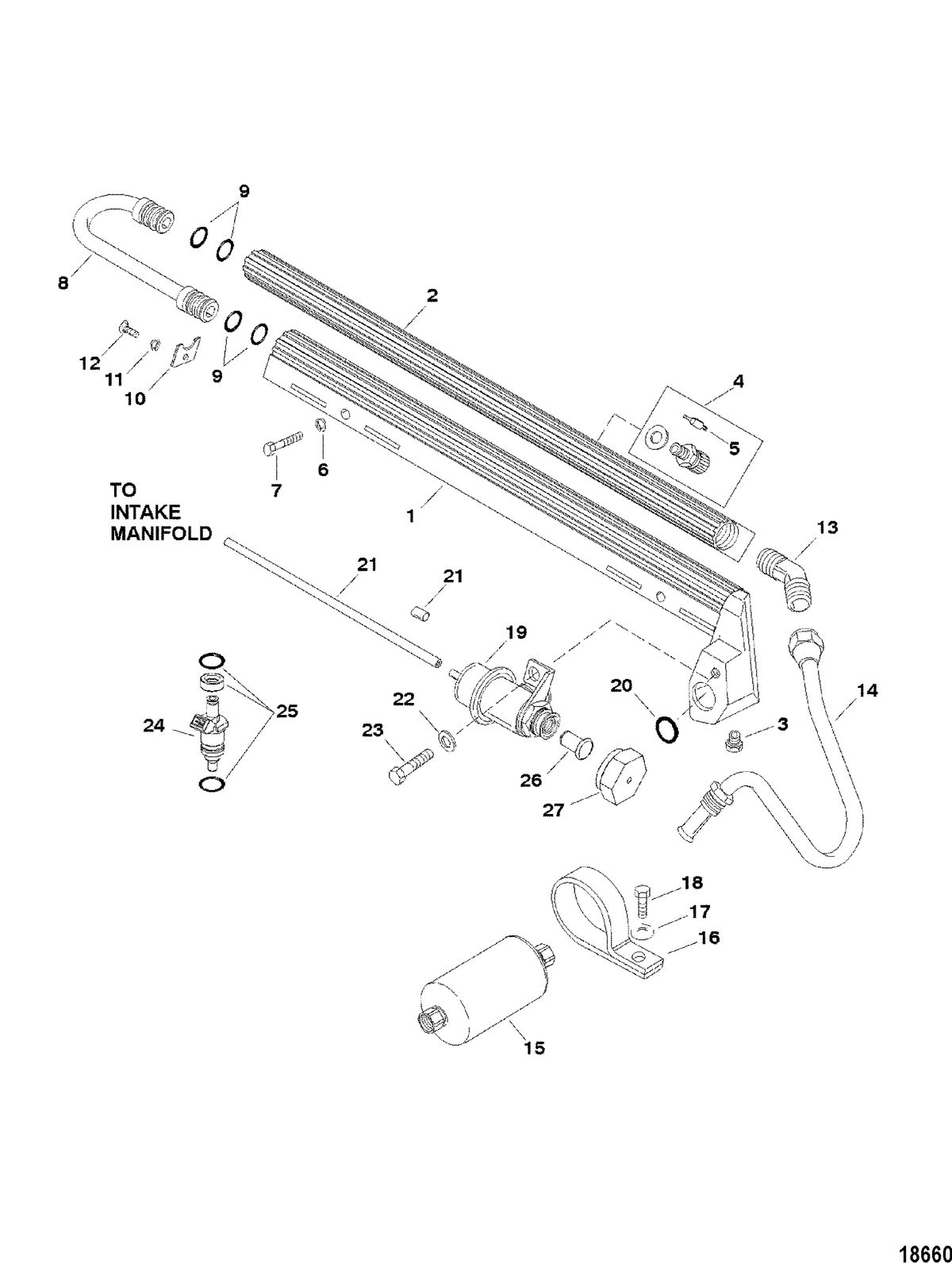 RACE STERNDRIVE 500 EFI Fuel Rails And Injectors