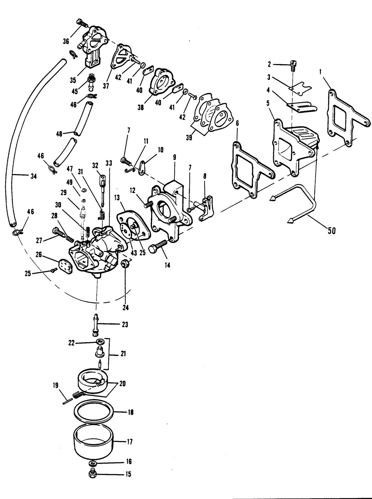 CHRYSLER 6 H.P. SAILOR FUEL SYSTEM