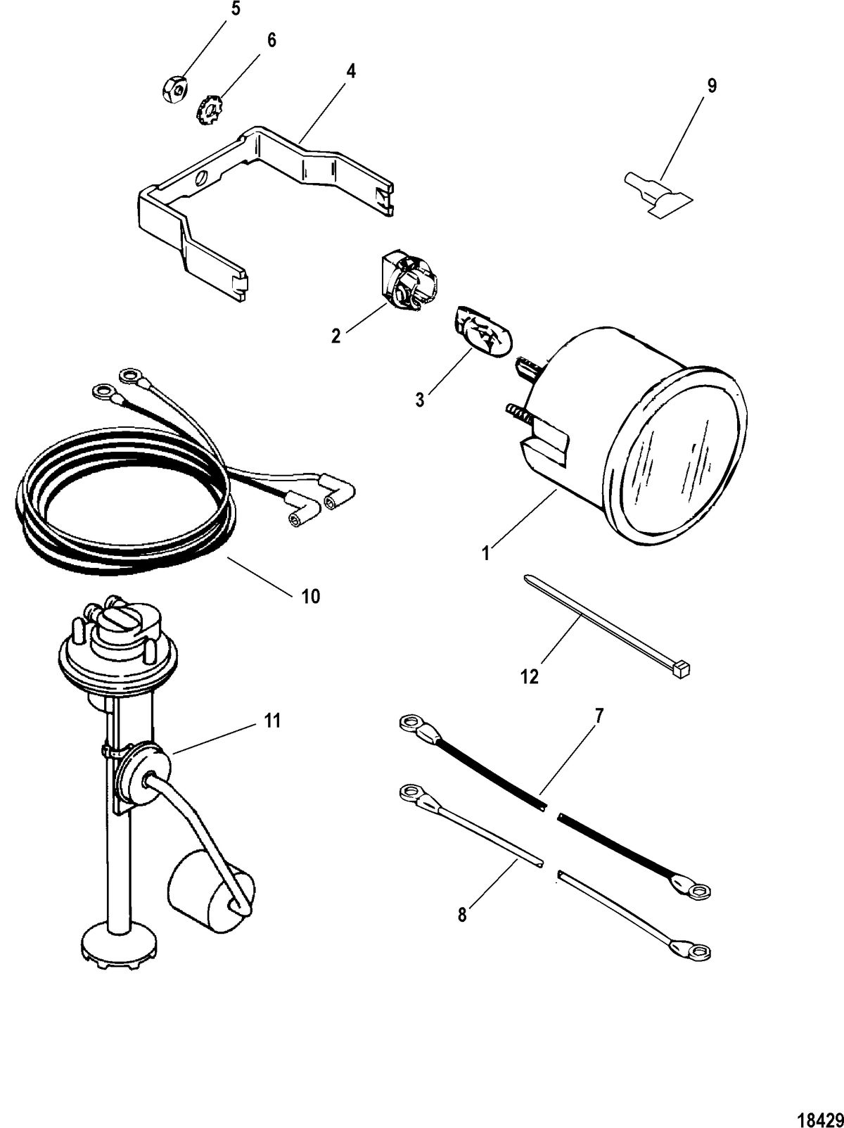 ACCESSORIES INSTRUMENTATION-GAUGES AND COMPONENTS Gauge and Mounting Hardware, Oil Level