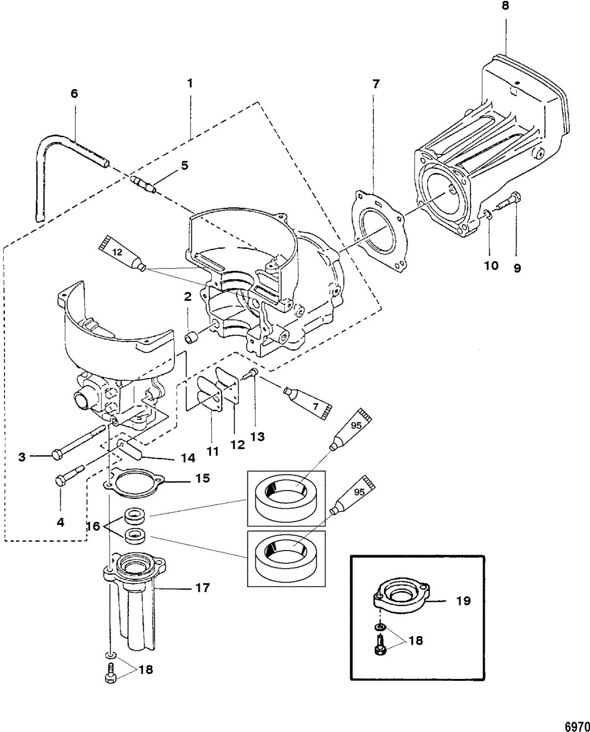 MERCURY/MARINER 2/2.5/3.3HP 2-STROKE Cylinder Block
