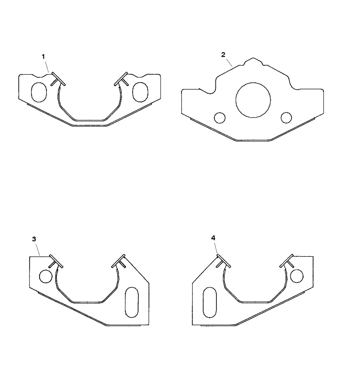 RACE STERNDRIVE 500 H.P. 8.2L (502 CI) ENGINE MOUNT PLATES